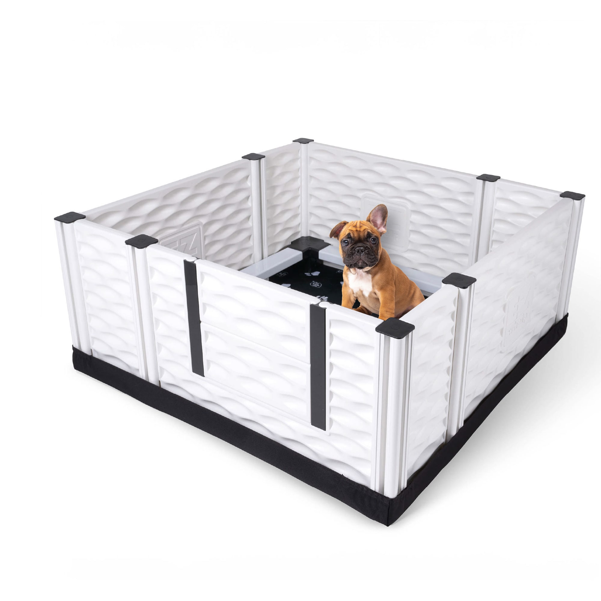 EZwhelp  EZclassic 38 Inchesx38 Inches Puppy Dog Whelping Box Playpen w/Rails and Liner Black