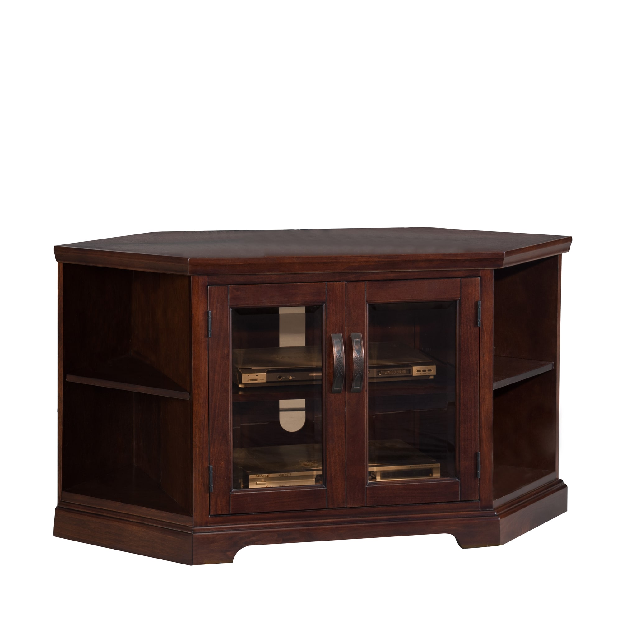 Leick Home 81287 Riley Holliday Traditional Chocolate Cherry Corner TV stand ( Accommodates TVs up to 50-in )