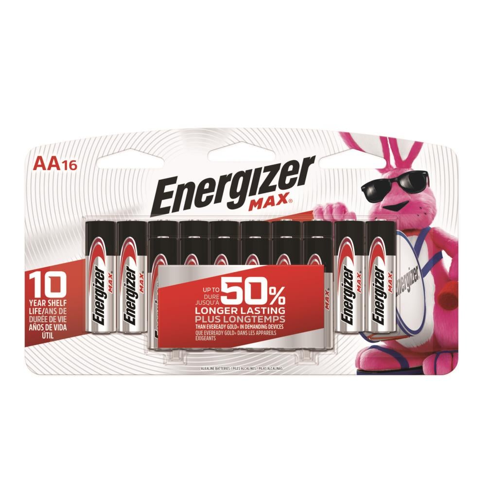 Energizer Max Alkaline AA Batteries (16-Pack) in the AA Batteries  department at