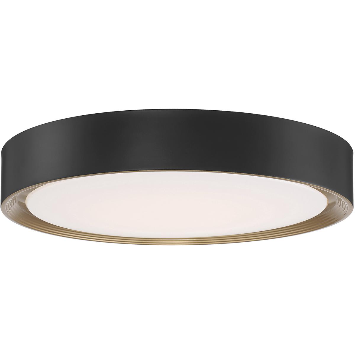 Access Lighting 2732647 49972LEDDCS-MBL/ACR Malaga Flush Mount Matte Black and White