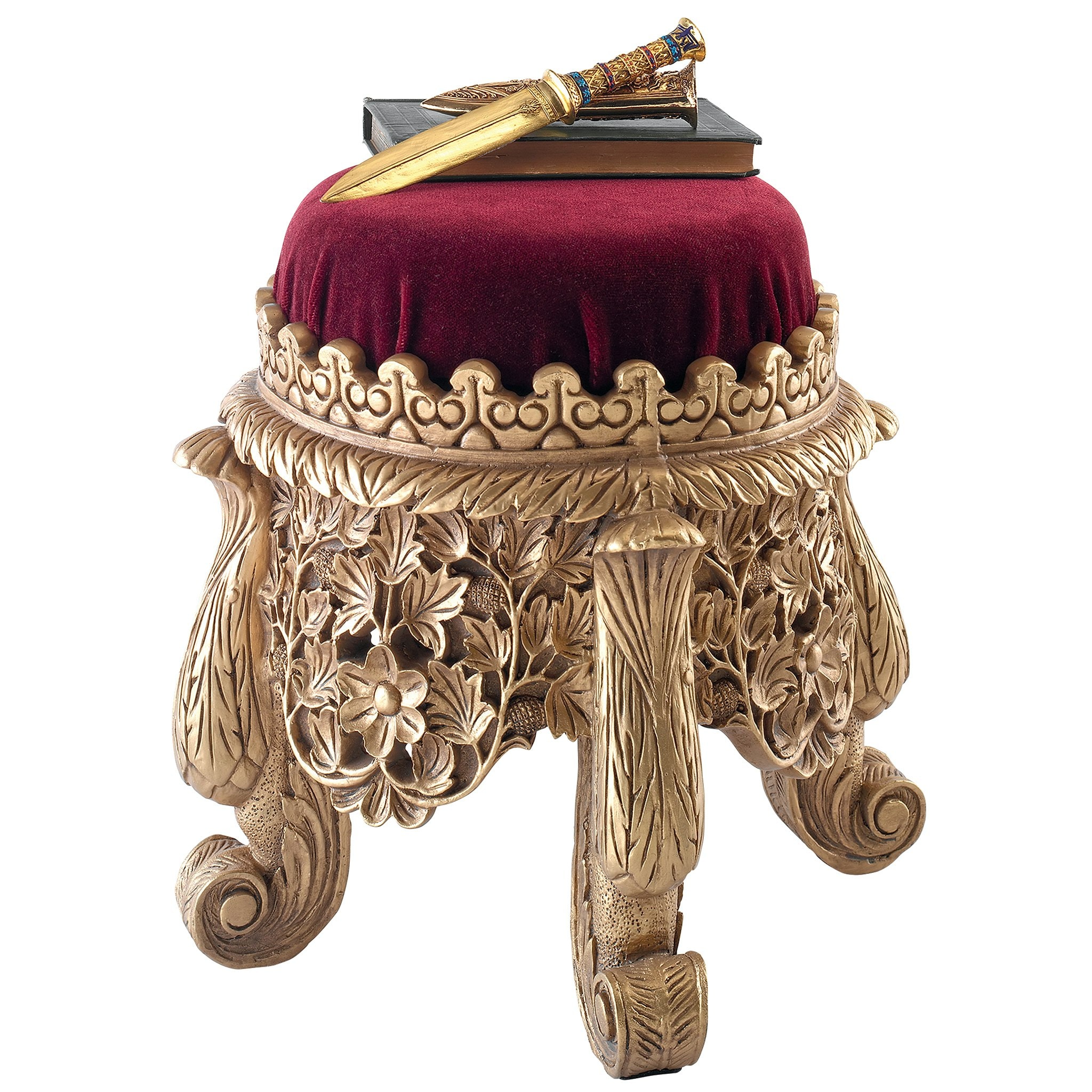 Design Toscano EU33054 Ornate Multiple Velvet Round Ottoman