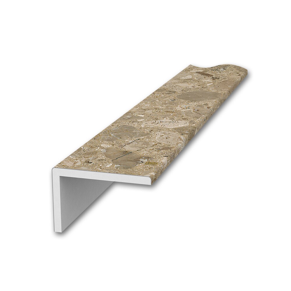 FlexStone FLXSG3296PF 3 in. x 96 in. Remodel Trim with 2 in. Lip in Petrafini