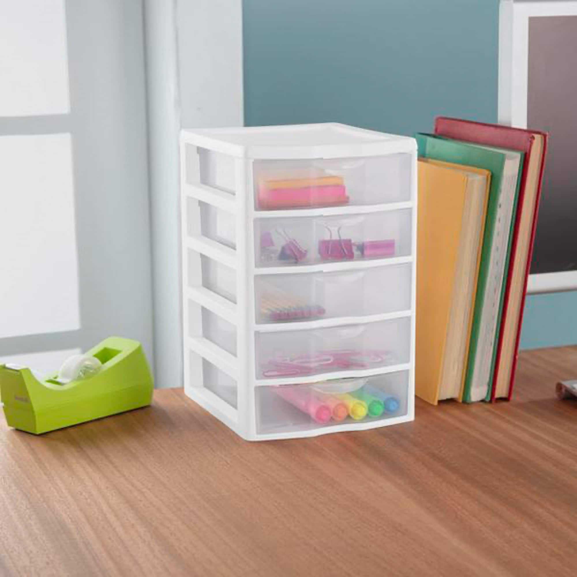 Sterilite 10.25 in. x 10.25 in. Clear Stackable Plastic 1-Drawer
