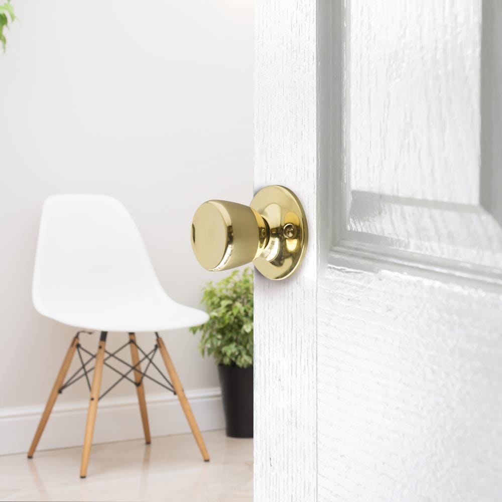 Design House 728287 Terrace Terrace Polished Brass Interior Dummy door knob Single pack