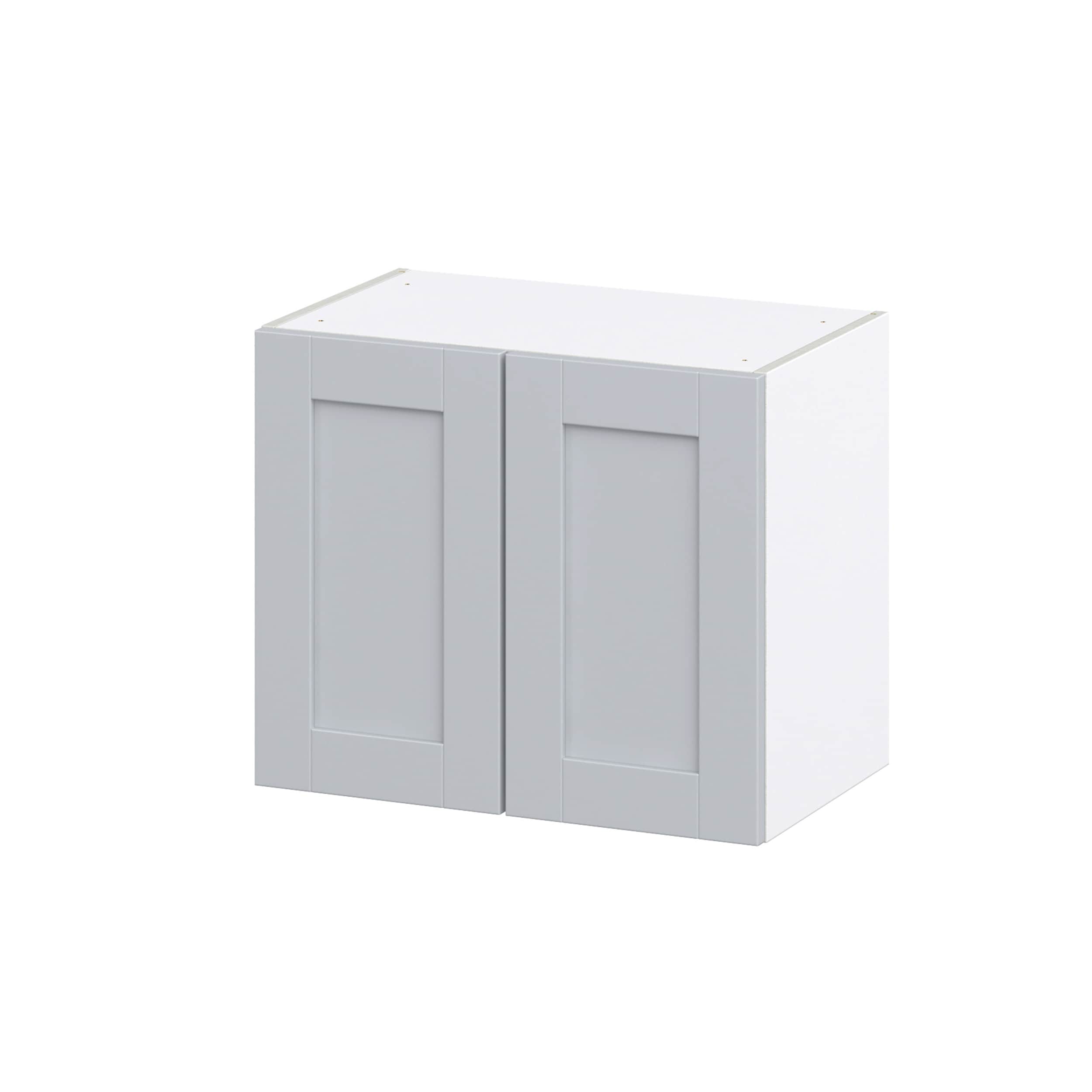 Hugo&Borg DSW2420-2-CH Charlesberg 24-in W x 20-in H x 14-in D Light Gray Wall Fully assembled Cabinet (Recessed Panel Shaker)
