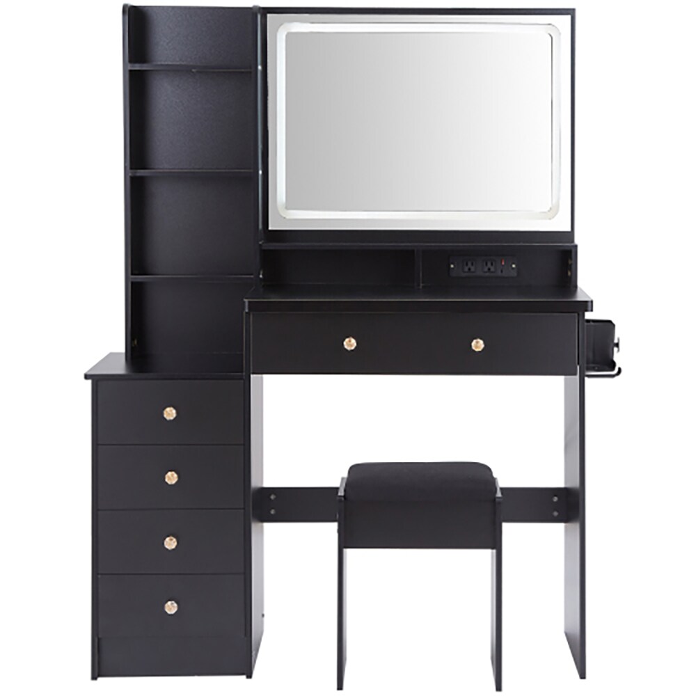 Kahomvis AC-QPCRAZY-03 41-in Black Makeup Vanity