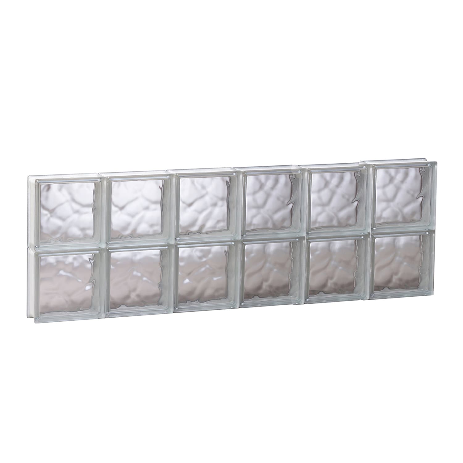 REDI2SET S4816DC Wavy Glass 46-1/2-in x 15-1/2-in Frameless Replacement Glass Block Window