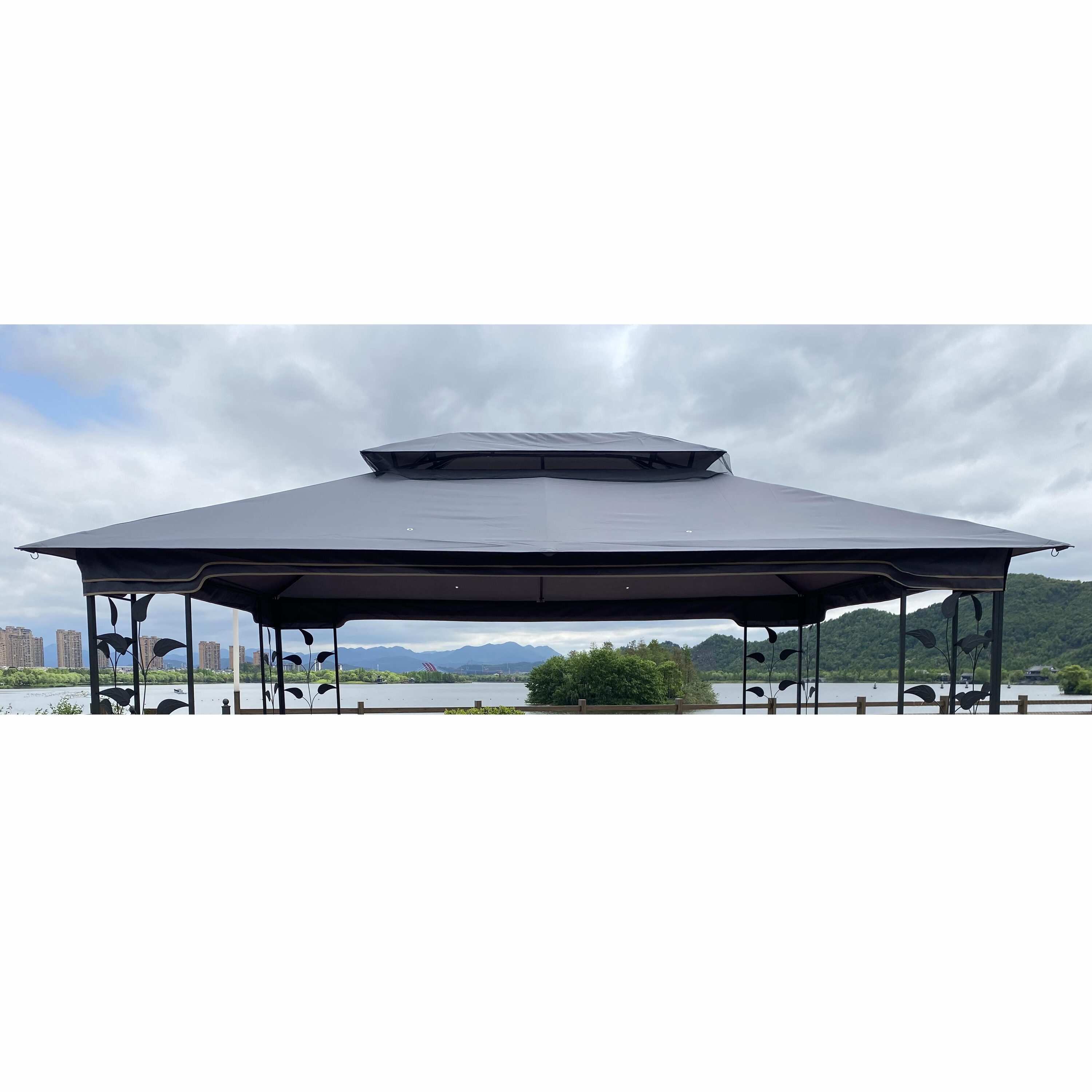 Canopy replacement top 13 Ft x 10 Ft Replacement Double Roof Canopy Top Gazebos Pergolas Canopies at Lowes