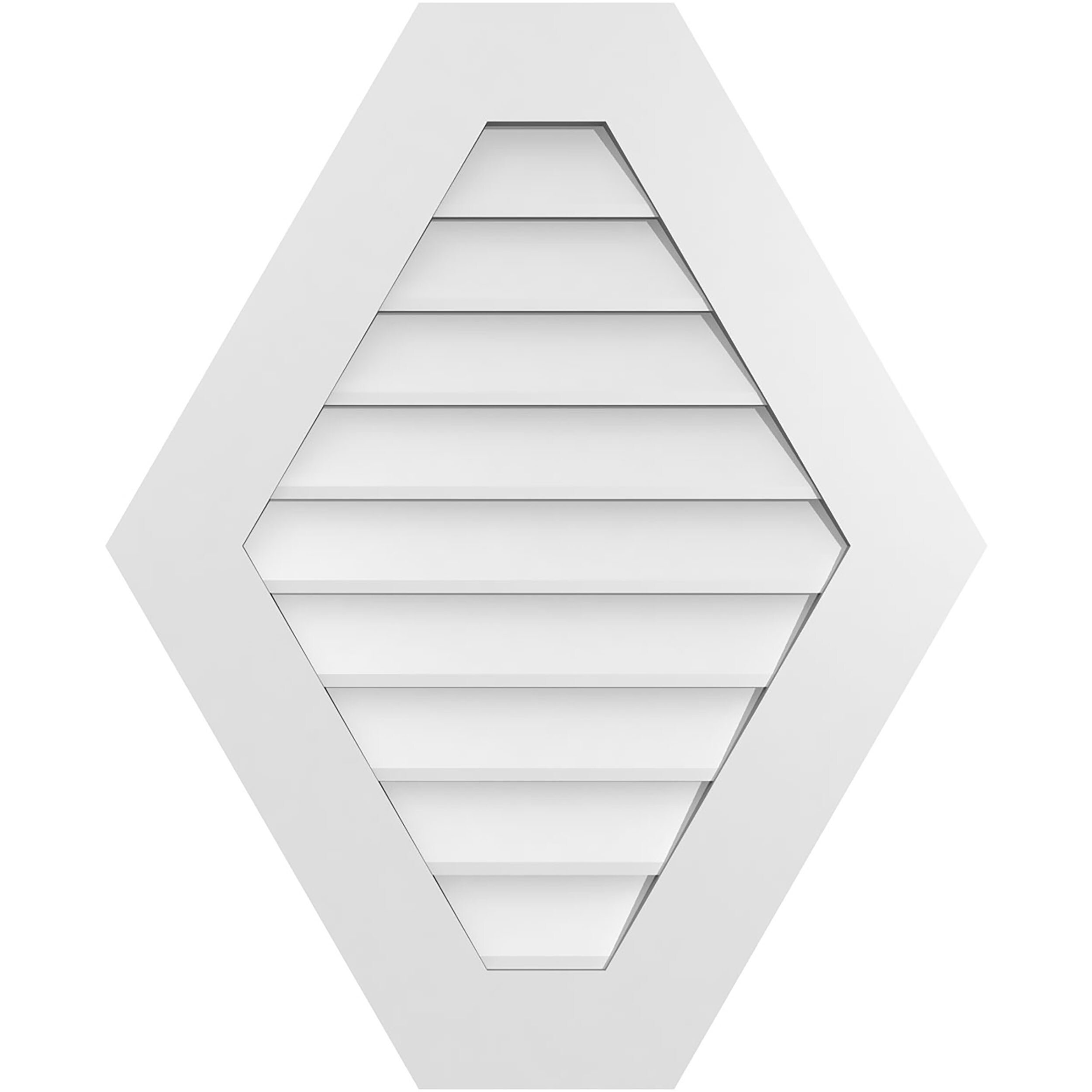 Ekena Millwork GVPHP26X3201SN 26-Inches x 32-Inches Off-white Peaked PVC Gable Louver Vent