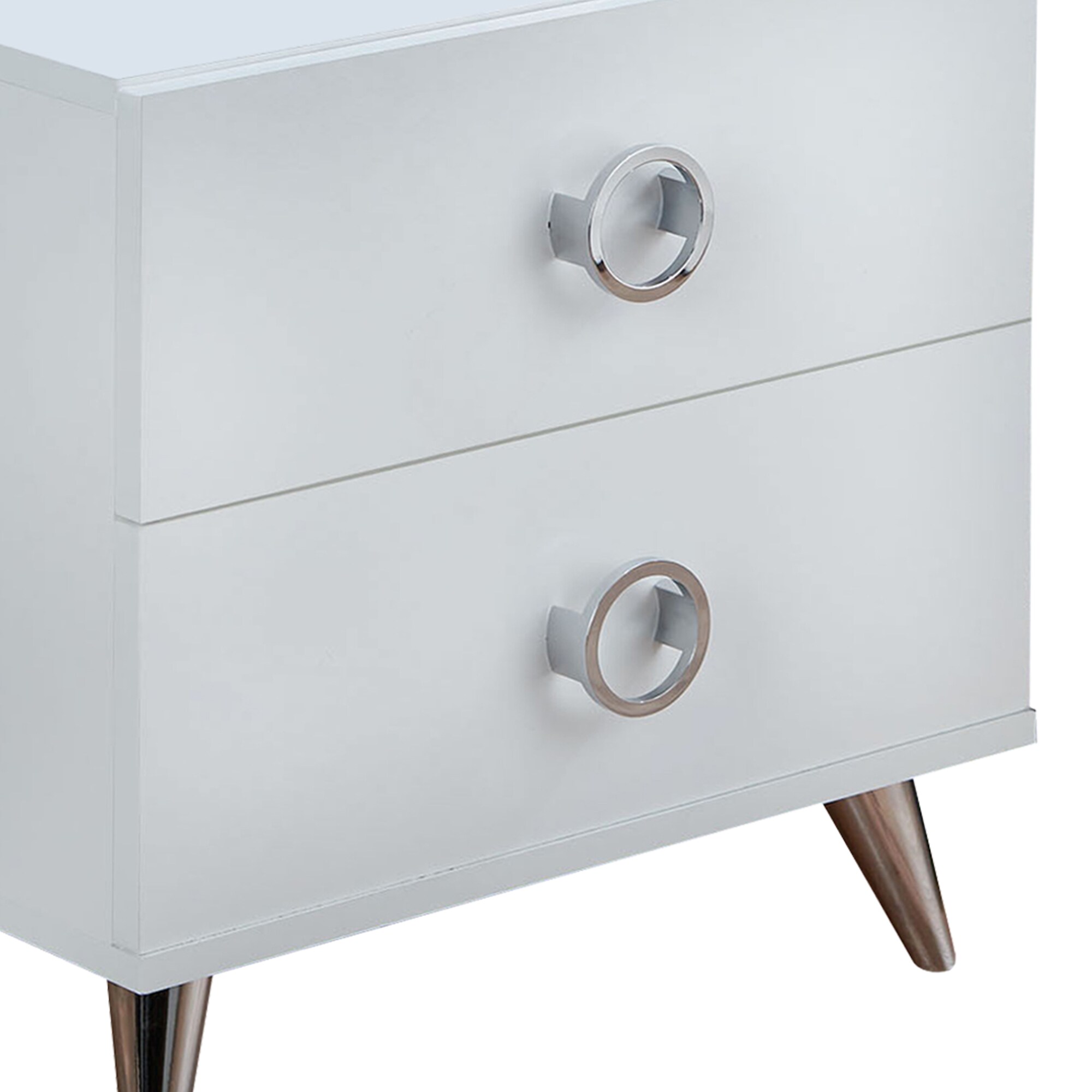 chrome nightstand