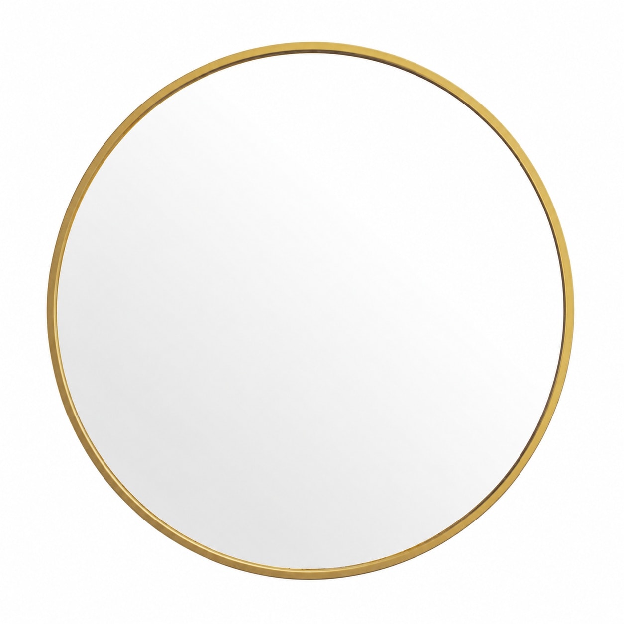 Aoibox  18 in Dia Round Framed Wall Mirror Metal Wall Mounted Hanging Bathroom Vanity Mirror White