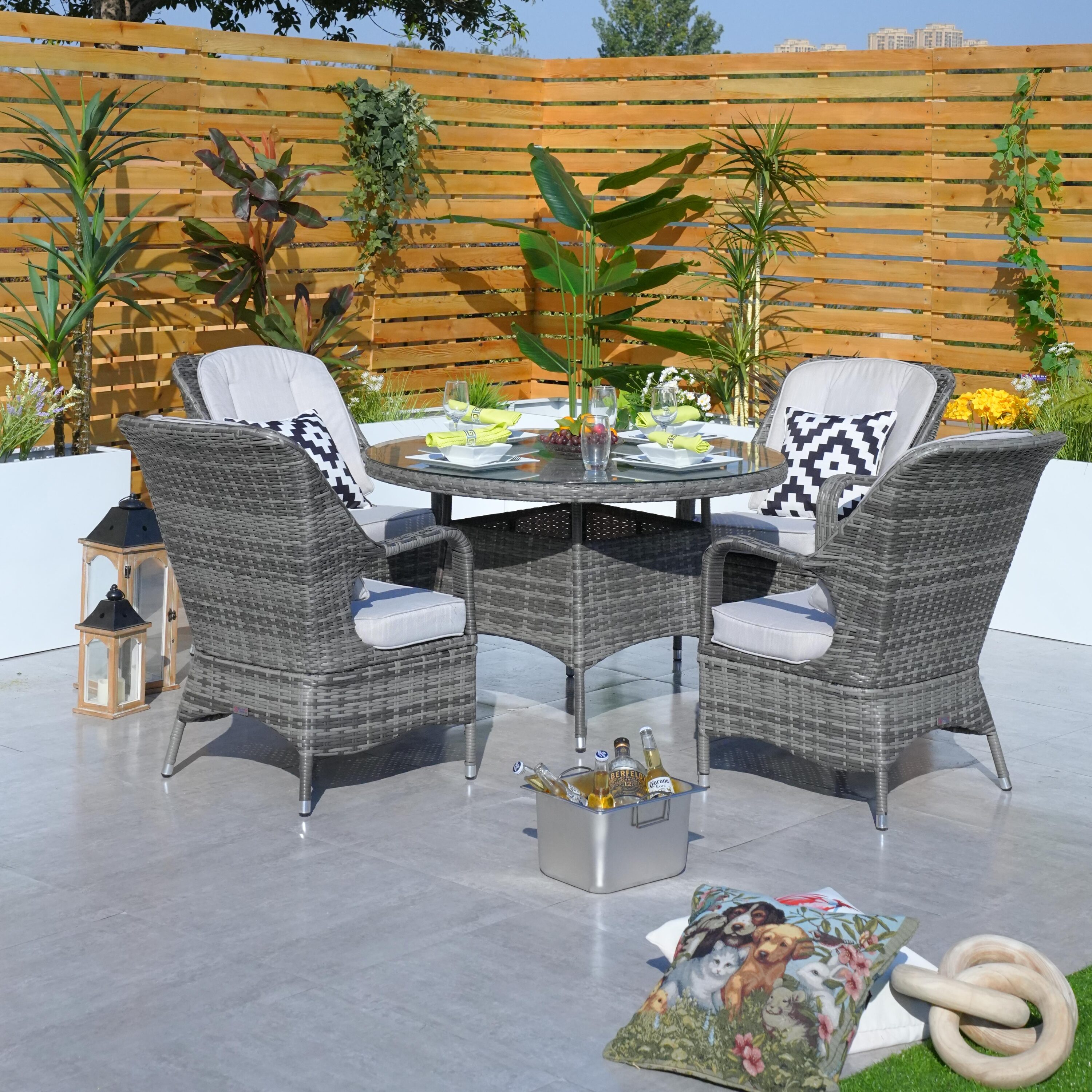 Direct Wicker DWD-1709-GR Patio-Dining-Sets - View #7