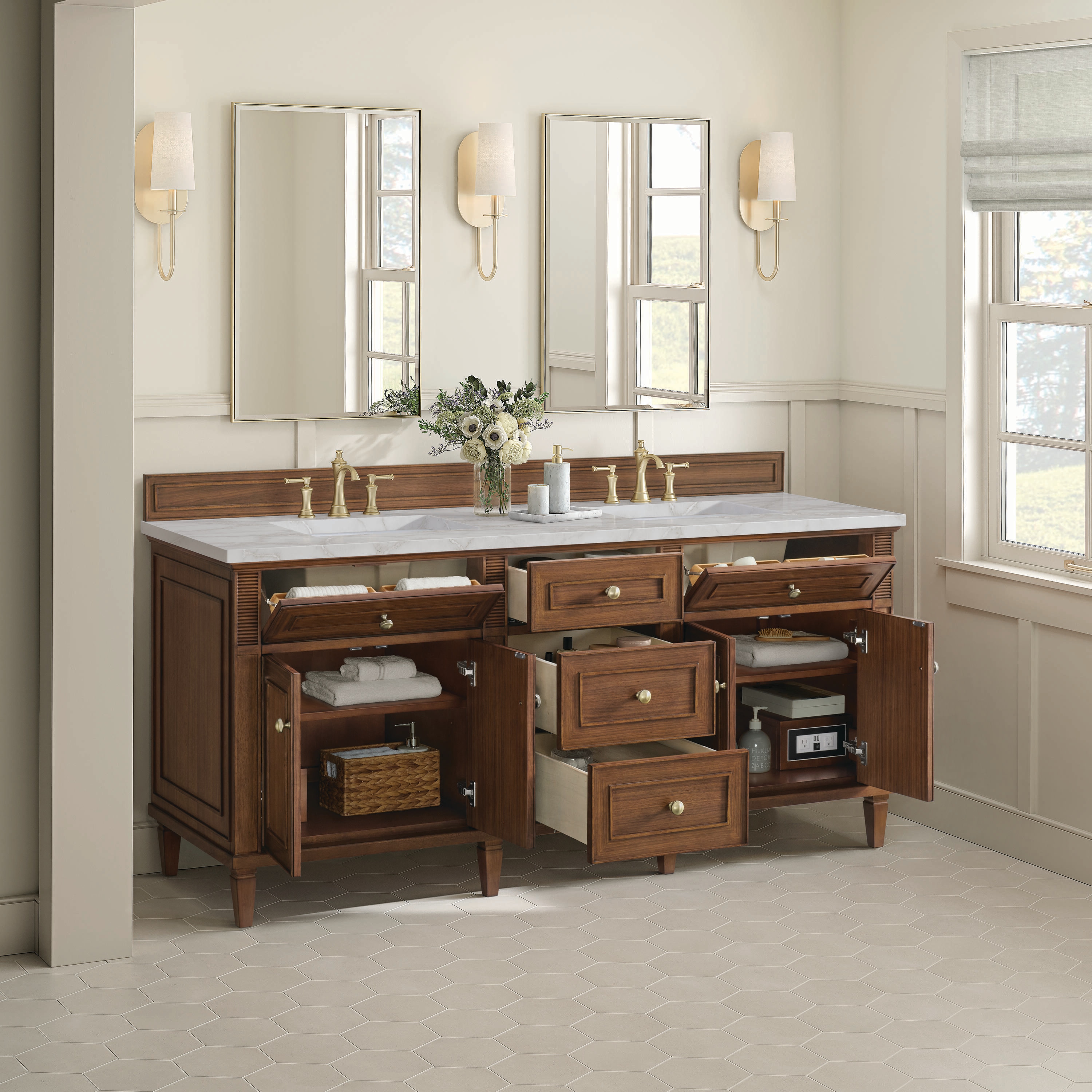 James Martin Vanities 424-V72-WLT-3VSL Bath-Vanity-Combo - View #4