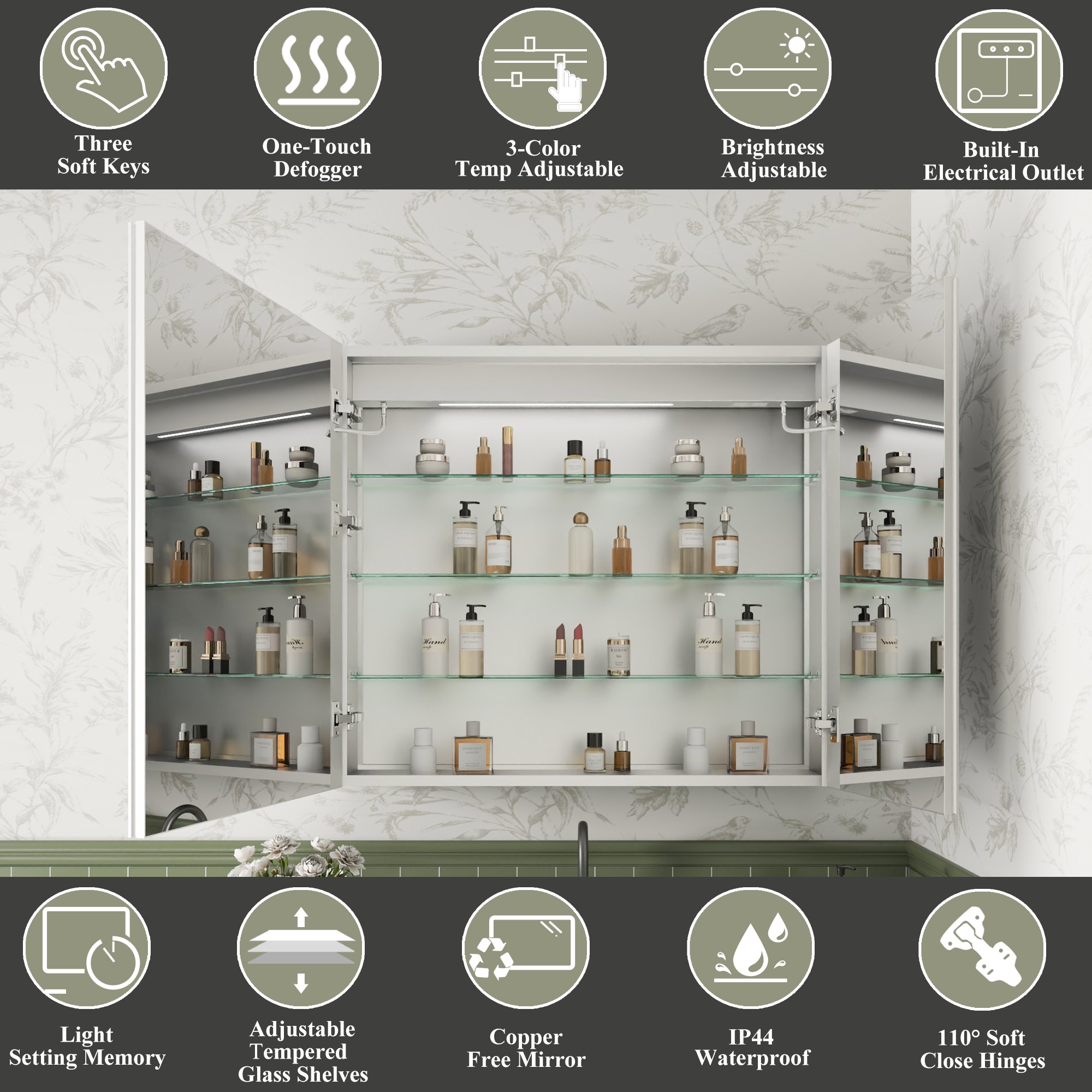 ExBrite 2026V3R1226XD2 Bathroom-Medicine-Cabinets - View #4