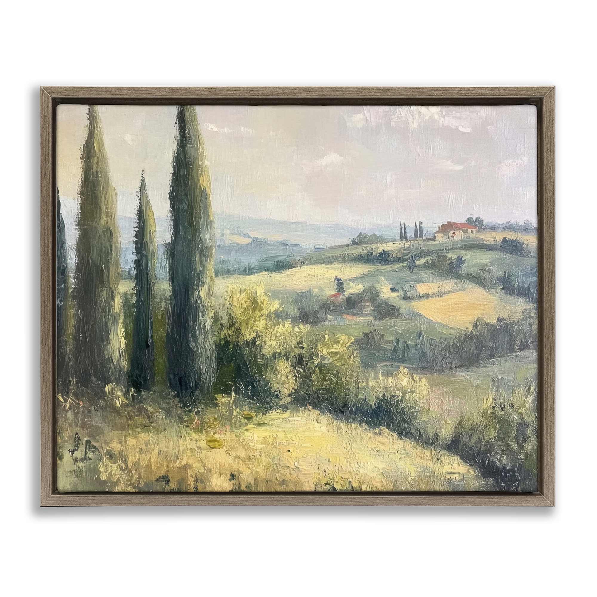 Stupell Industries BT-806-FFE-16X20 Rolling Hills Country View Floating Frame design by Petal Prints Design