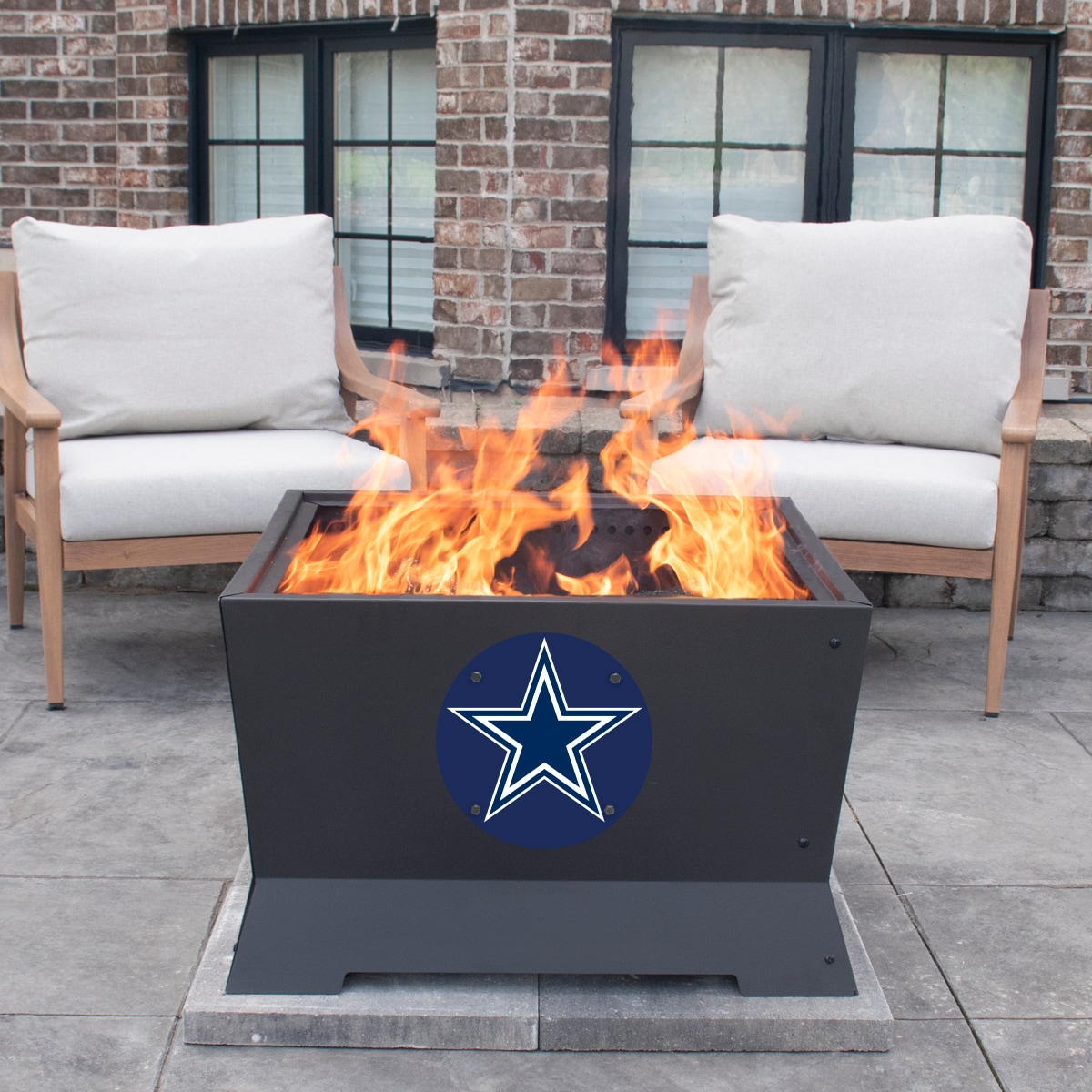 Blue Sky Outdoor Living SFP28SQ-COWBOYS Outdoor-Woodburning-Firepits - View #3