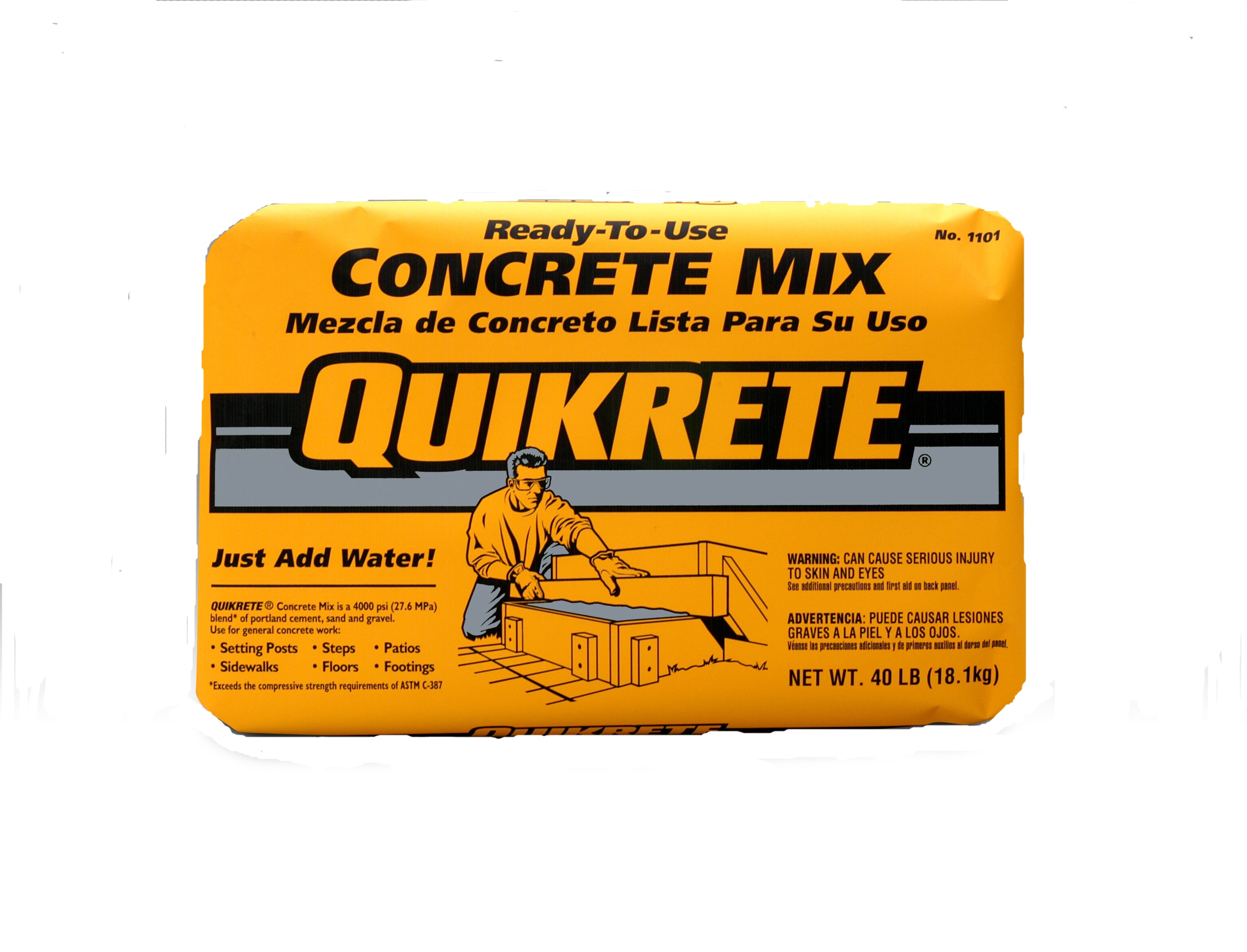 QUIKRETE 40-lb High Strength Concrete Mix High Strength at Lowes.com