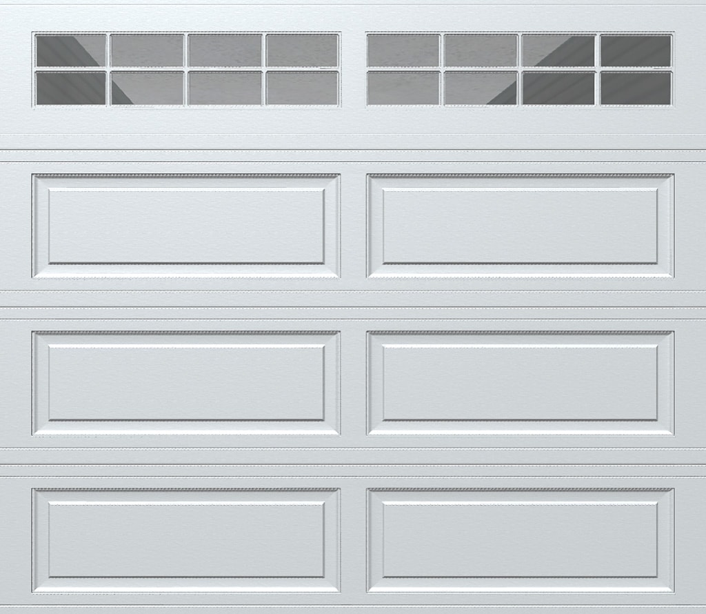 Wayne Dalton 8500RNCHWHSTCKII87 Classic Steel Model 8500 8-ft x 7-ft Insulated White Single Garage Door with Windows