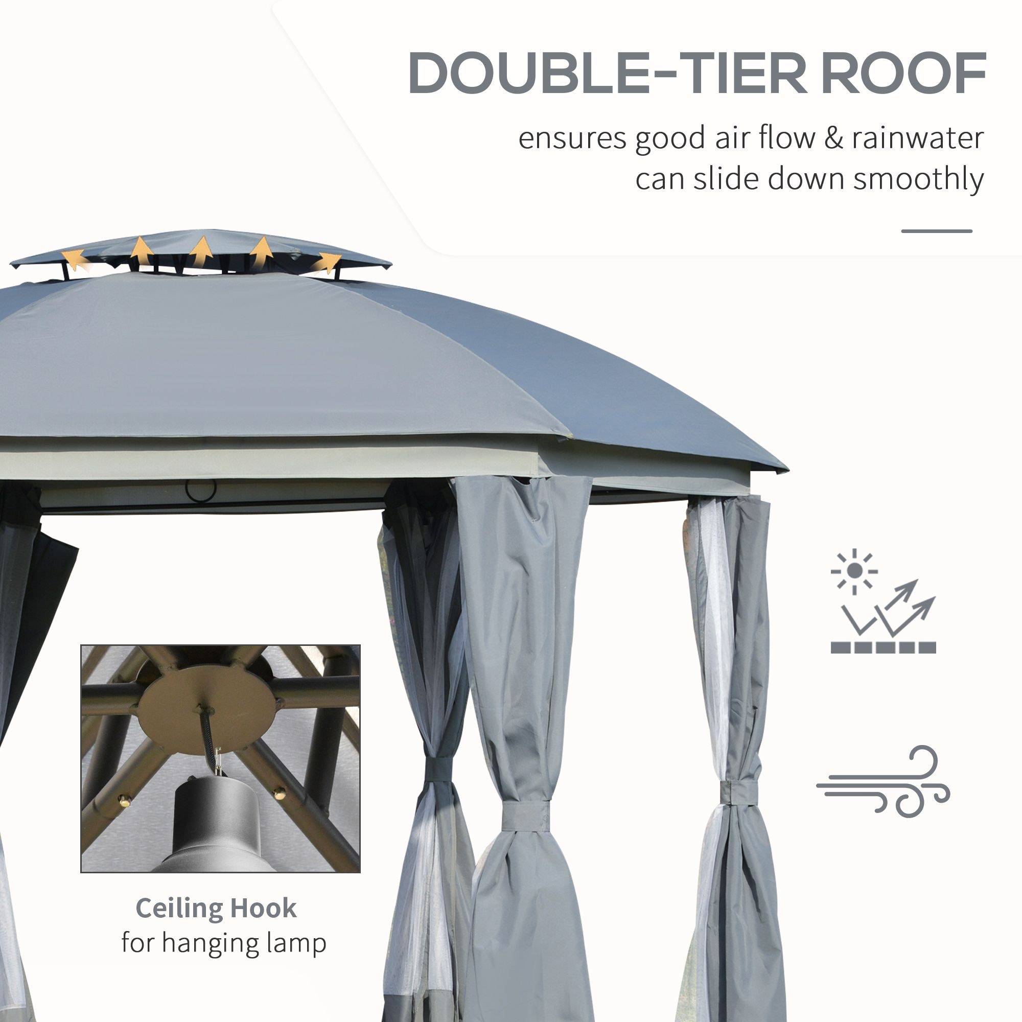 JUSHUA WSY-75H96J Wood-Resin-Gazebos - View #4