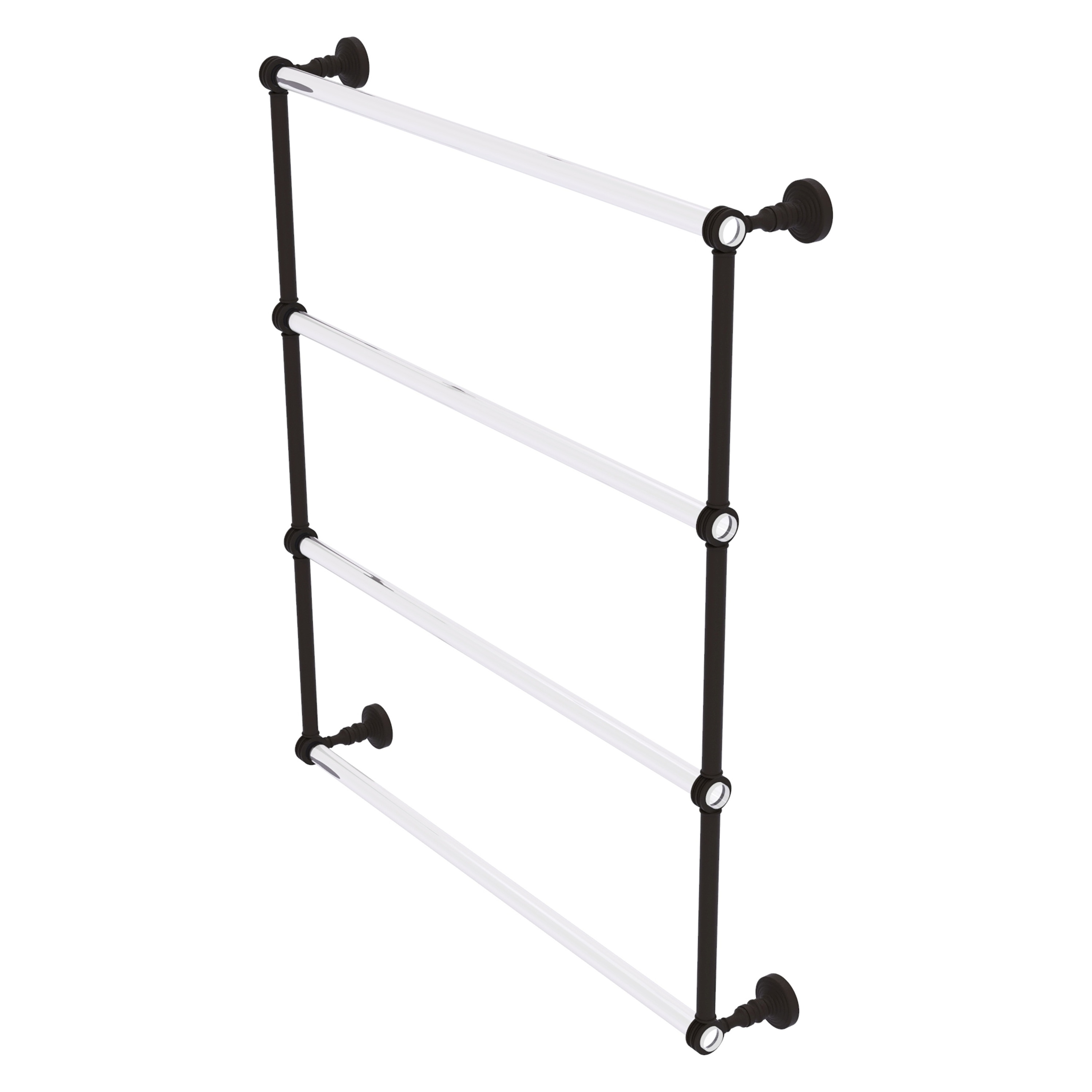 Allied Brass PG-28D-30-ORB Pacific Grove 30-in double Oil Rubbed Bronze Wall mount 4-tier Towel Bar