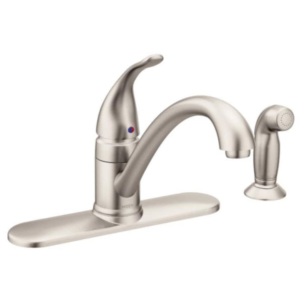 Moen 710509 Torrance Chrome Single Handle Deck-mount Kitchen Faucet ( Deck Plate Included ) ( Side Sprayer Included )