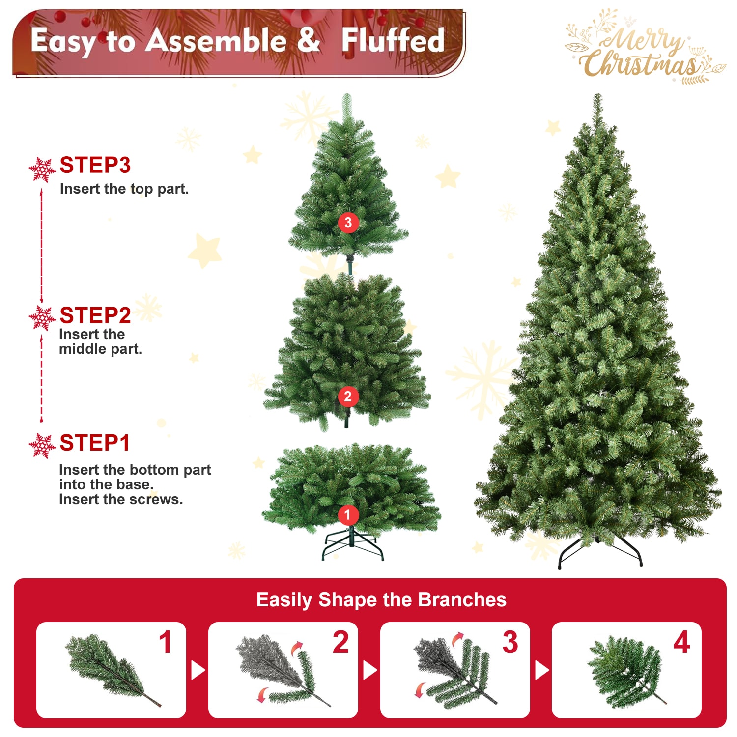 AAZJ NBC-CM64202ML Artificial-Christmas-Trees - View #6