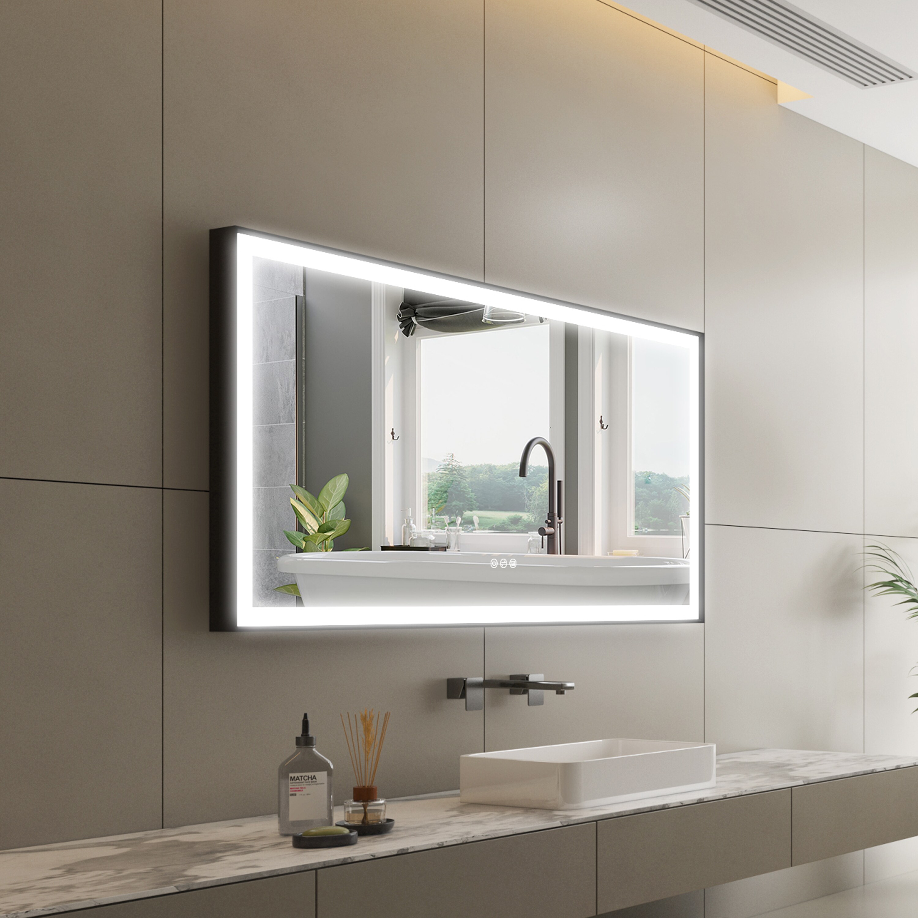Forclover FLW-ER5530B Framed-Bath-Mirrors - View #2