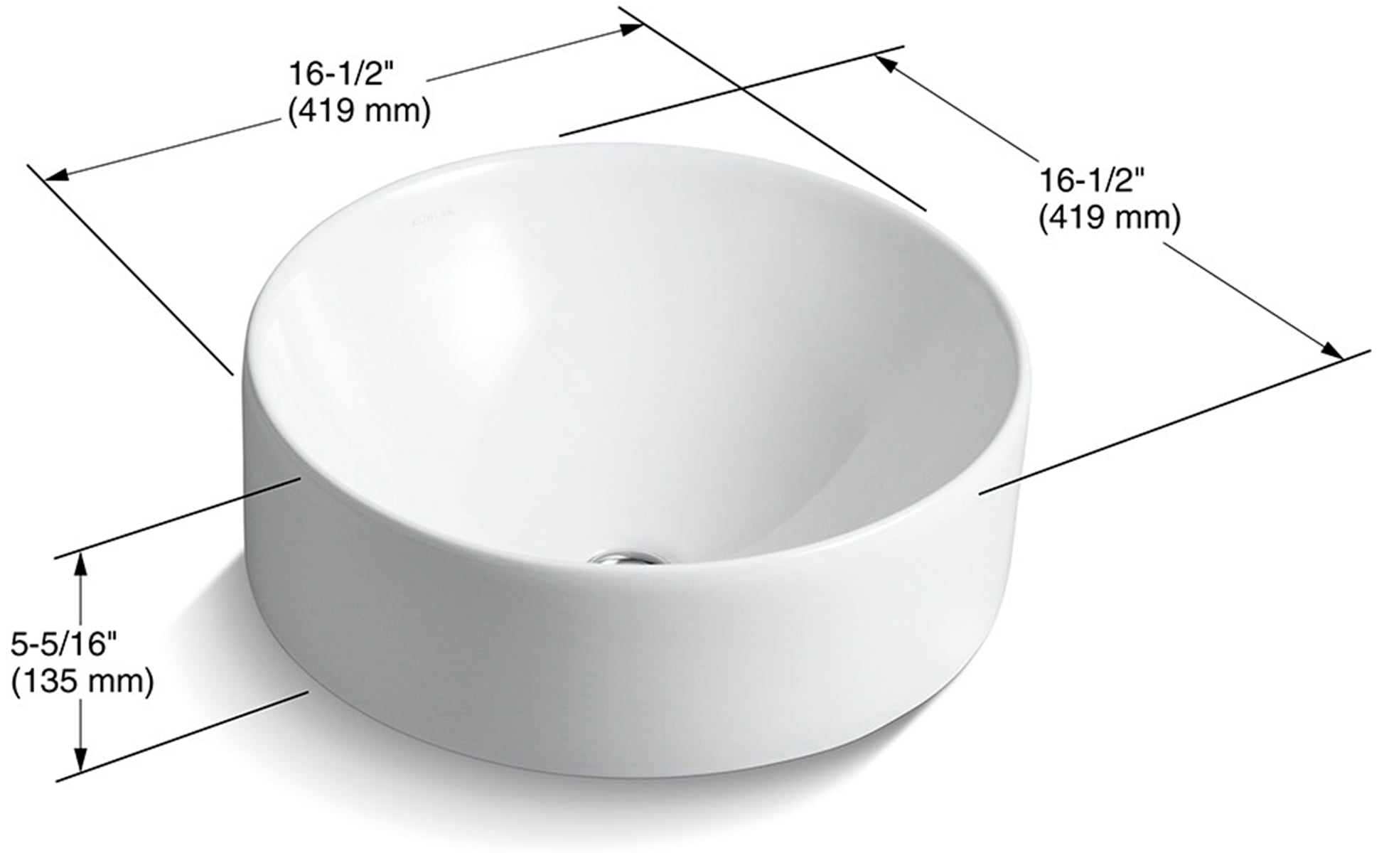 KOHLER 14800-0 Bath-Sink - View #4
