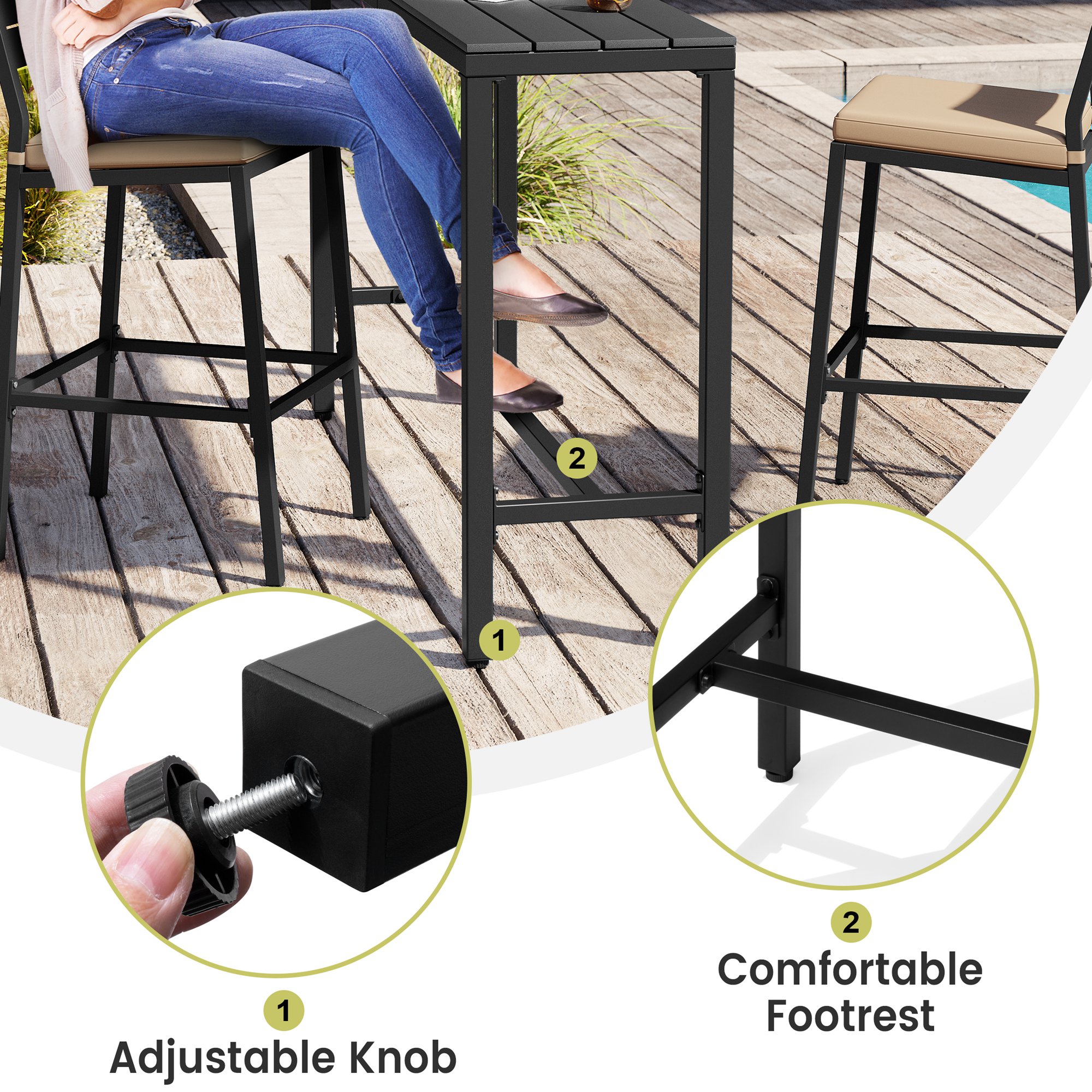 Crestlive Products CL-TB034BLK160 Patio-Tables - View #5