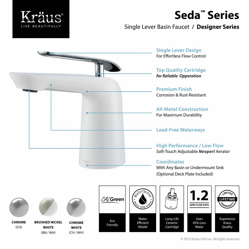 Kraus FUS-1821CH-WH Lavatory-Faucets - View #3
