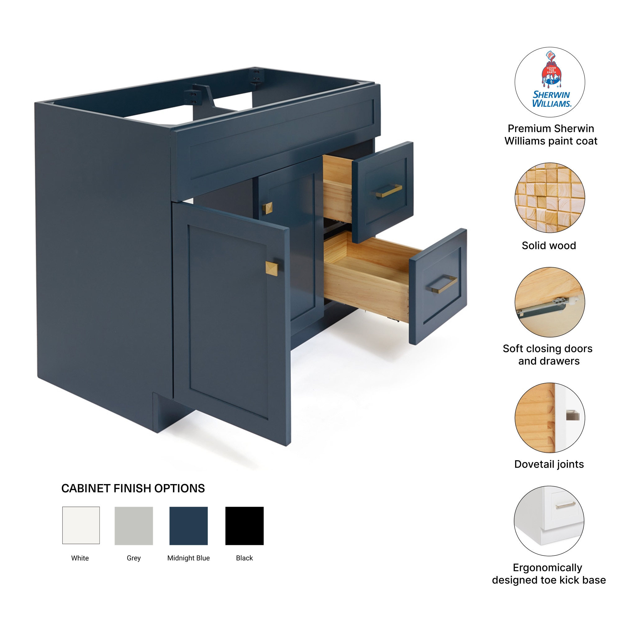 ARIEL F042S-L-BC-MNB vanities - View #4