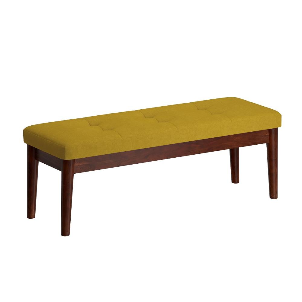 Yellow accent online bench