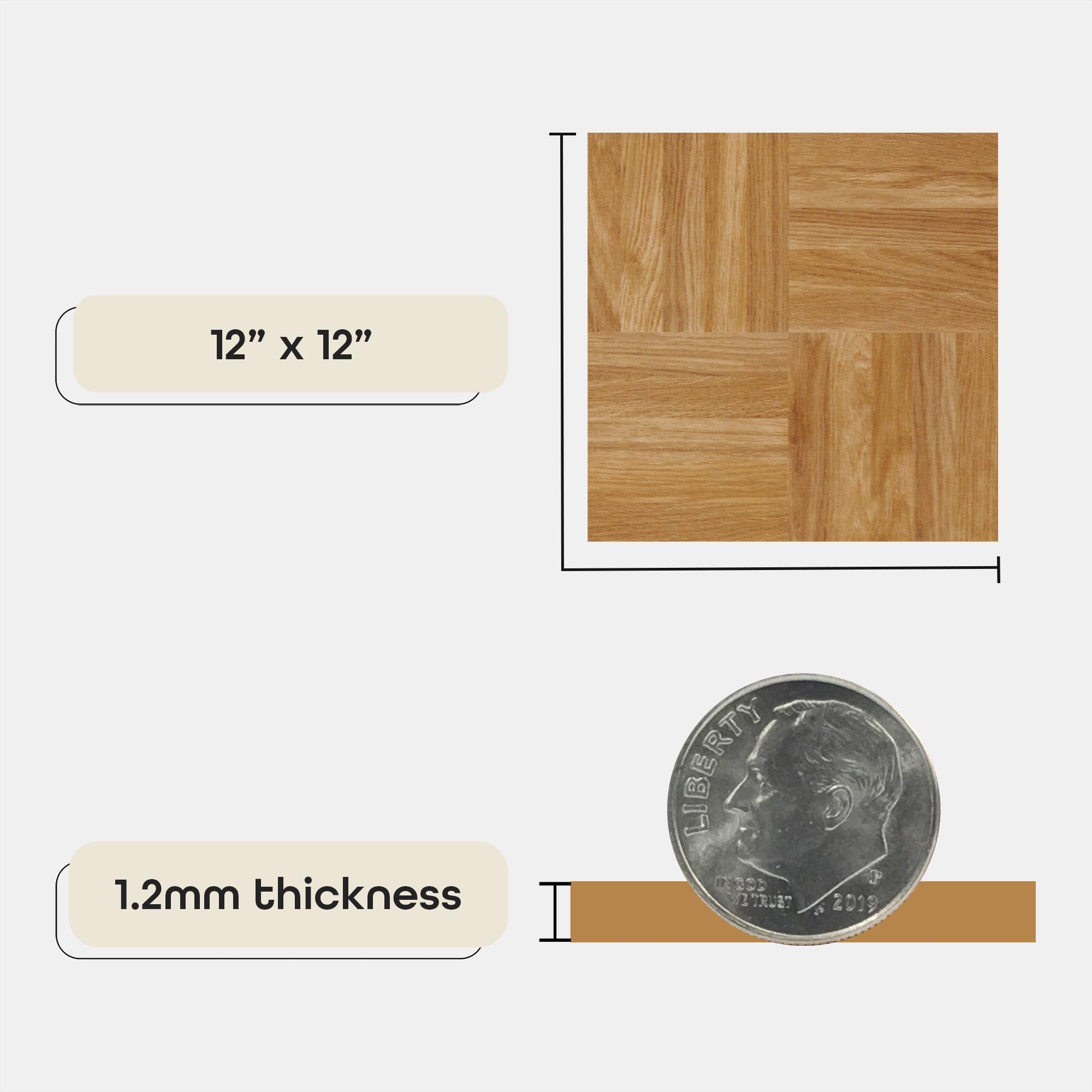Achim STSQP70220 Vinyl-Tiles - View #6