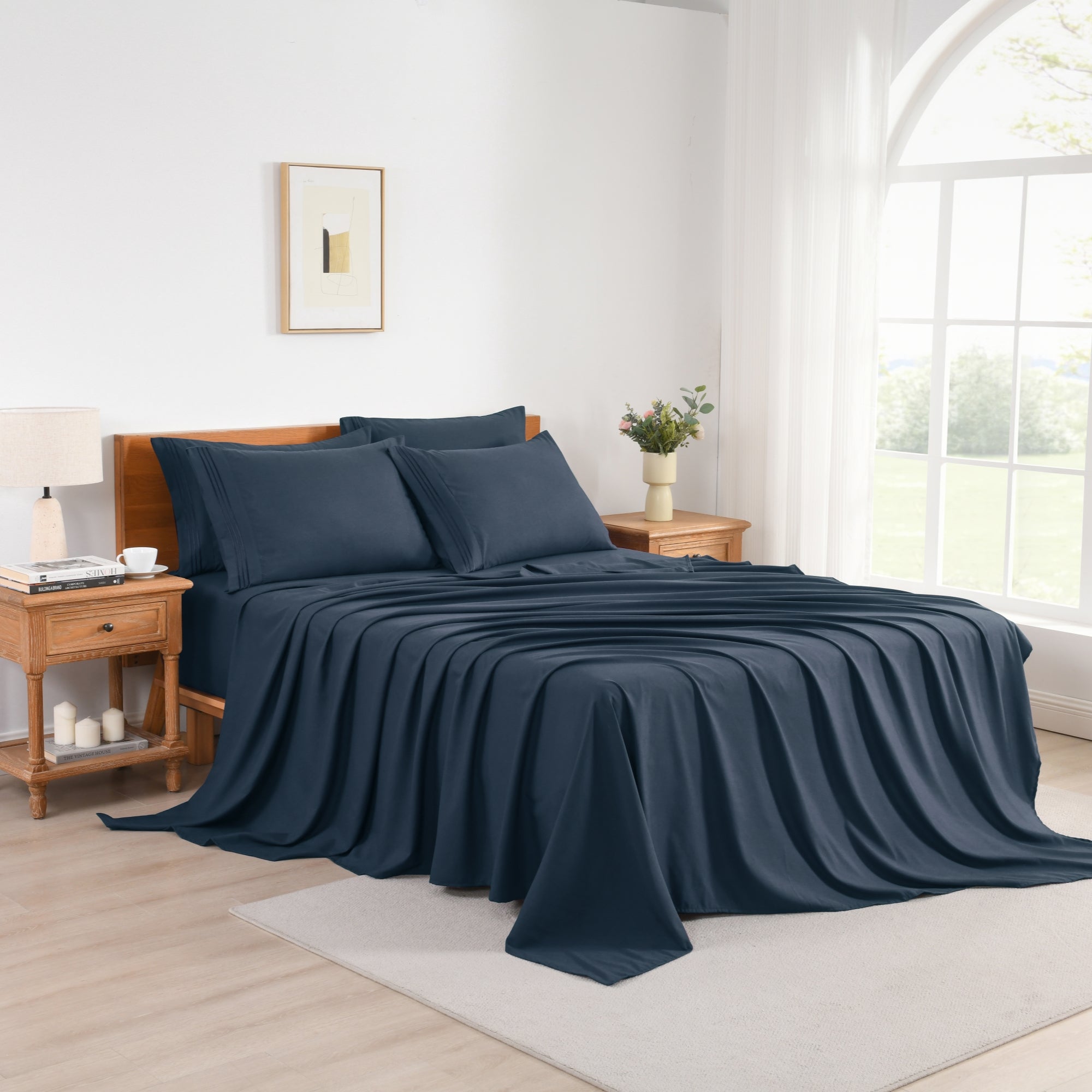 MarCielo S6PCS Q NAVY Sheet-Sets - View #3