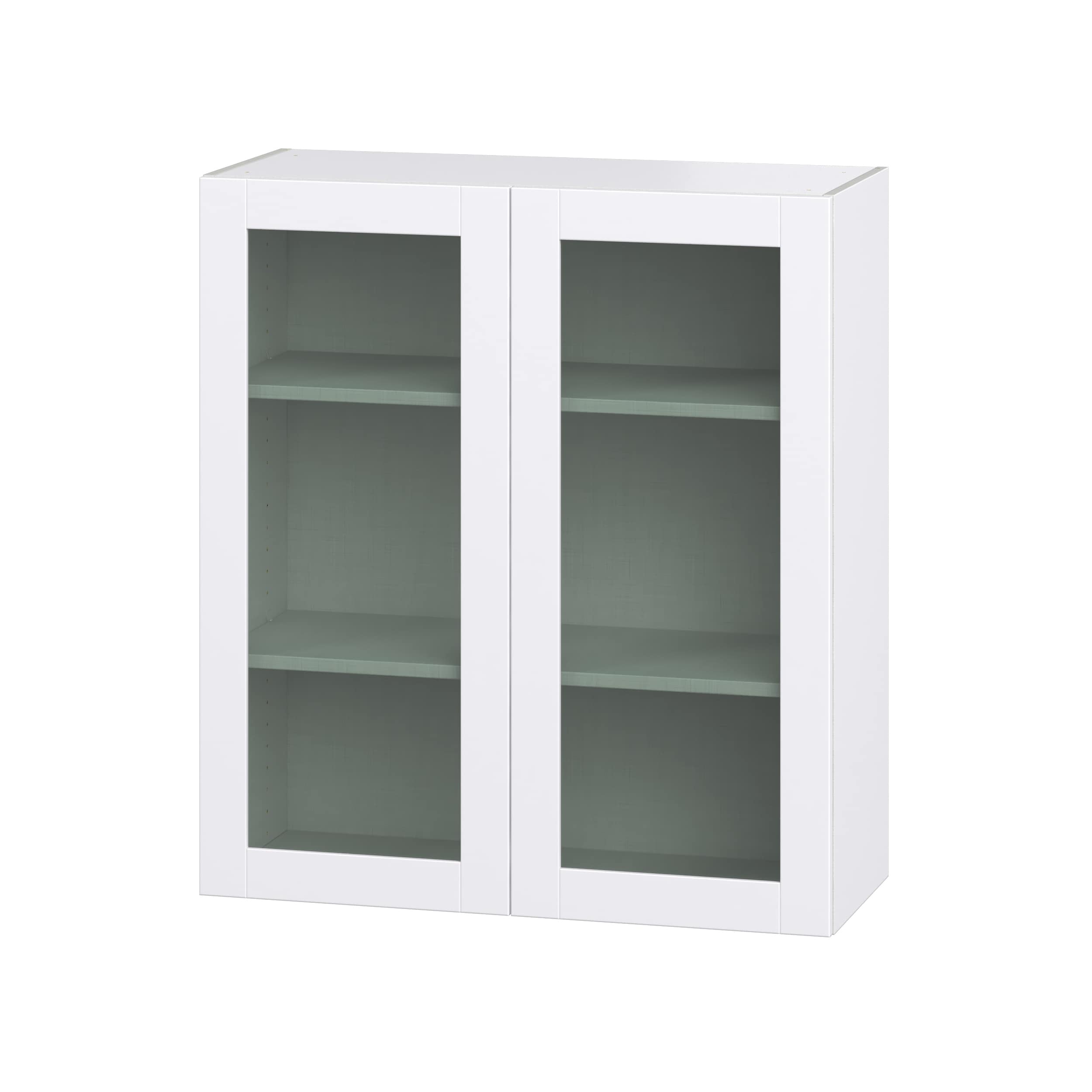 Hugo&Borg Beaumont 36-in W x 40-in H x 14-in D Slate Gray Wall Fully Assembled Cabinet (Recessed Panel Glass Door Style)
