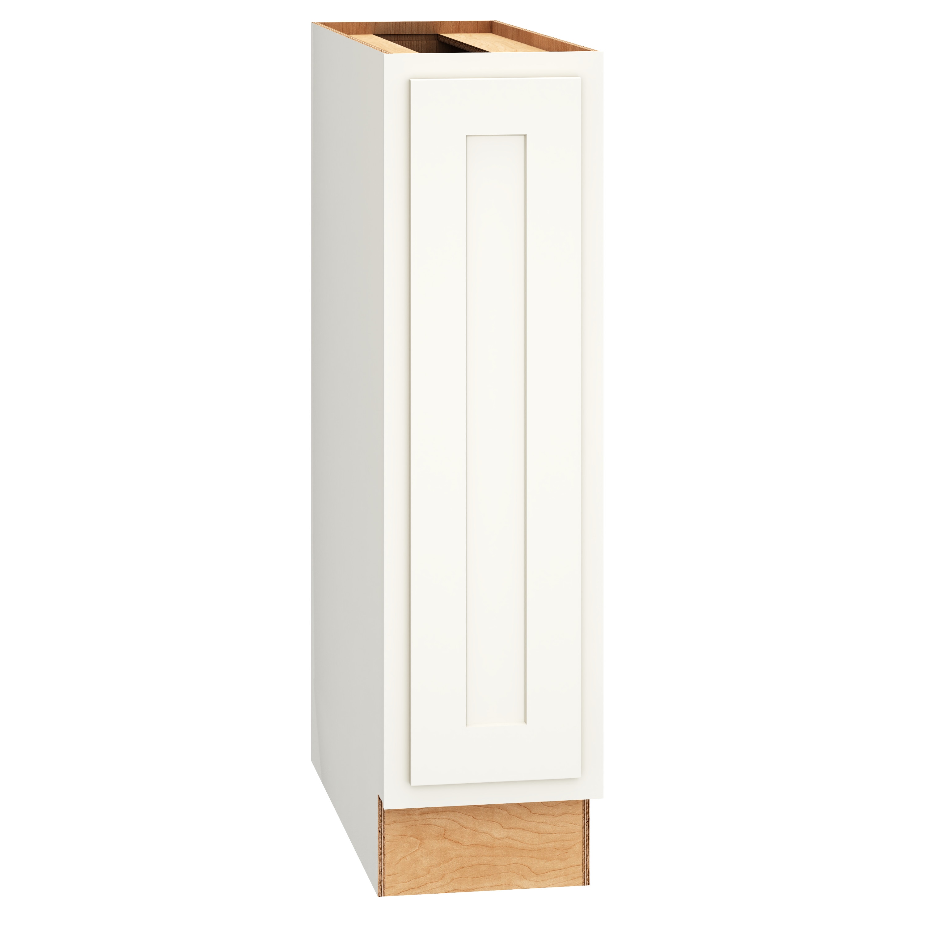 Diamond Express Jamestown 9-in W x 34.5-in H x 24-in D White Partial Overlay Base Fully Assembled Plywood Cabinet (Recessed Panel Shaker Door Style)