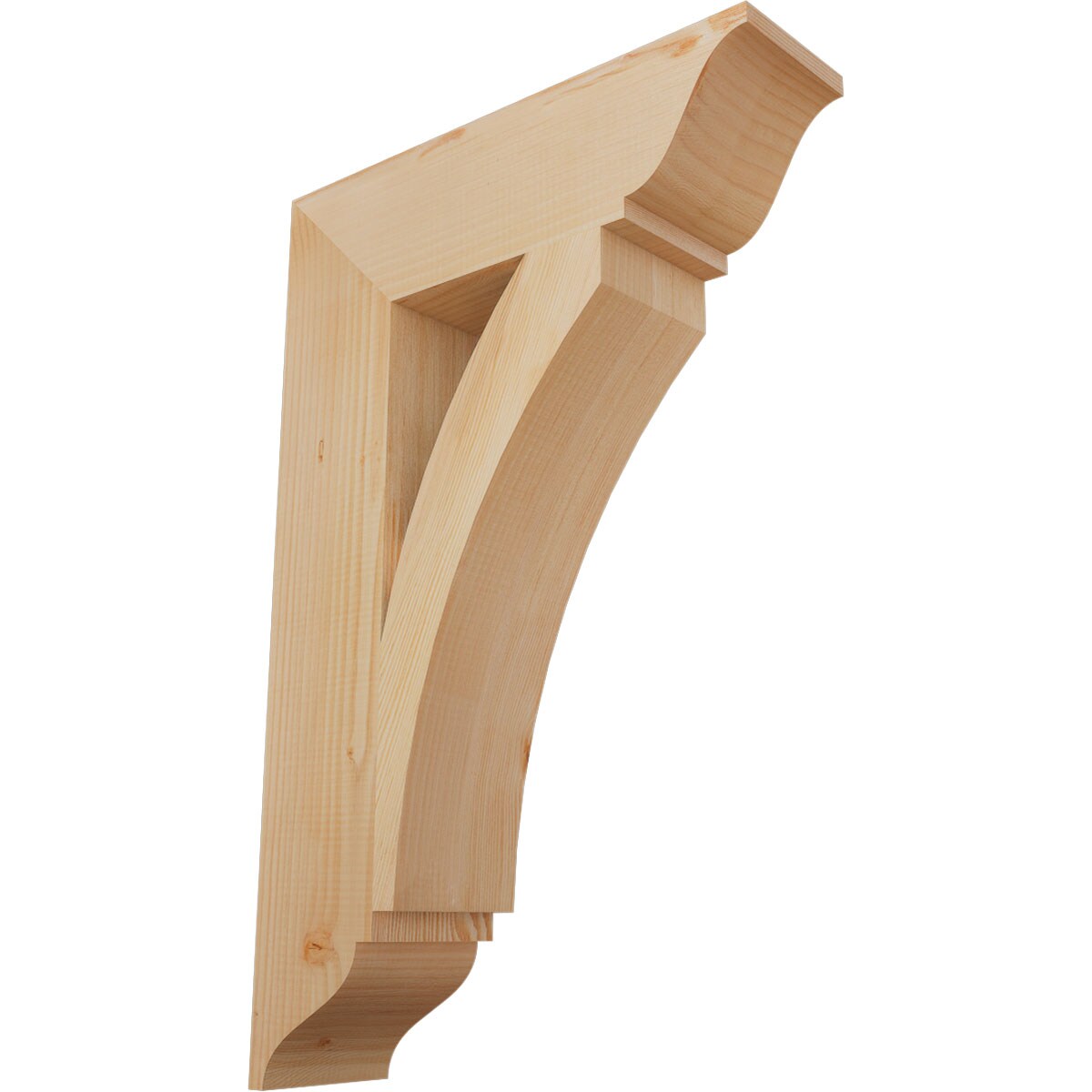 Ekena Millwork BKT06X22X34THR01SDF Thorton traditional smooth 5-1/2-in x 22-in x 34-in Douglas fir Brown Wood Standard bracket