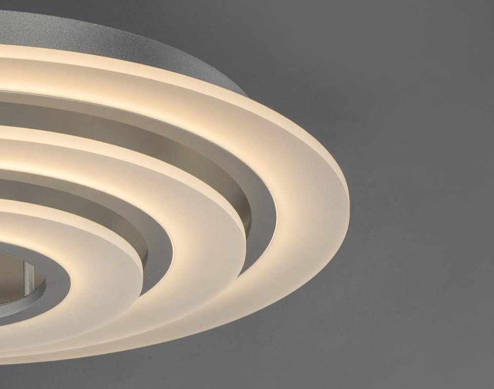 Saturn II 32" Contemporary Matte Silver 3-Light LED Flush Mount