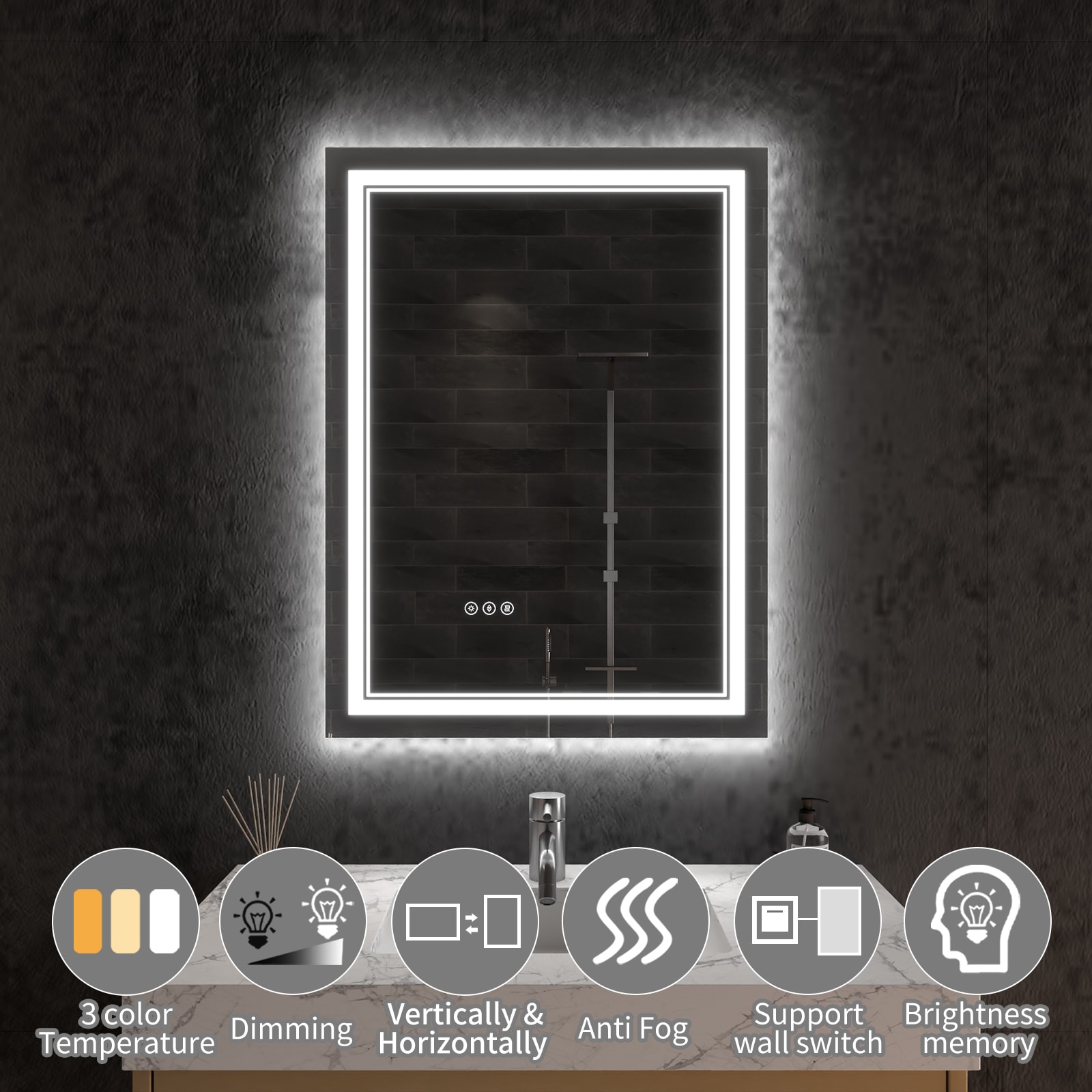 ExBrite REBM2432VC Framed-Bath-Mirrors - View #4