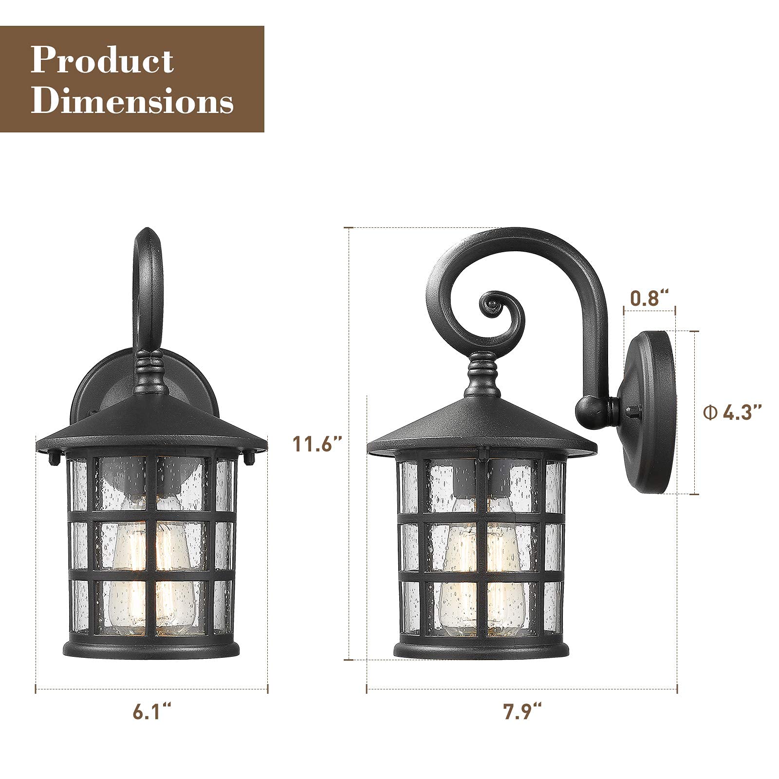LTMATE LSXE222B BKDM Outdoor-Wall-Lighting - View #2