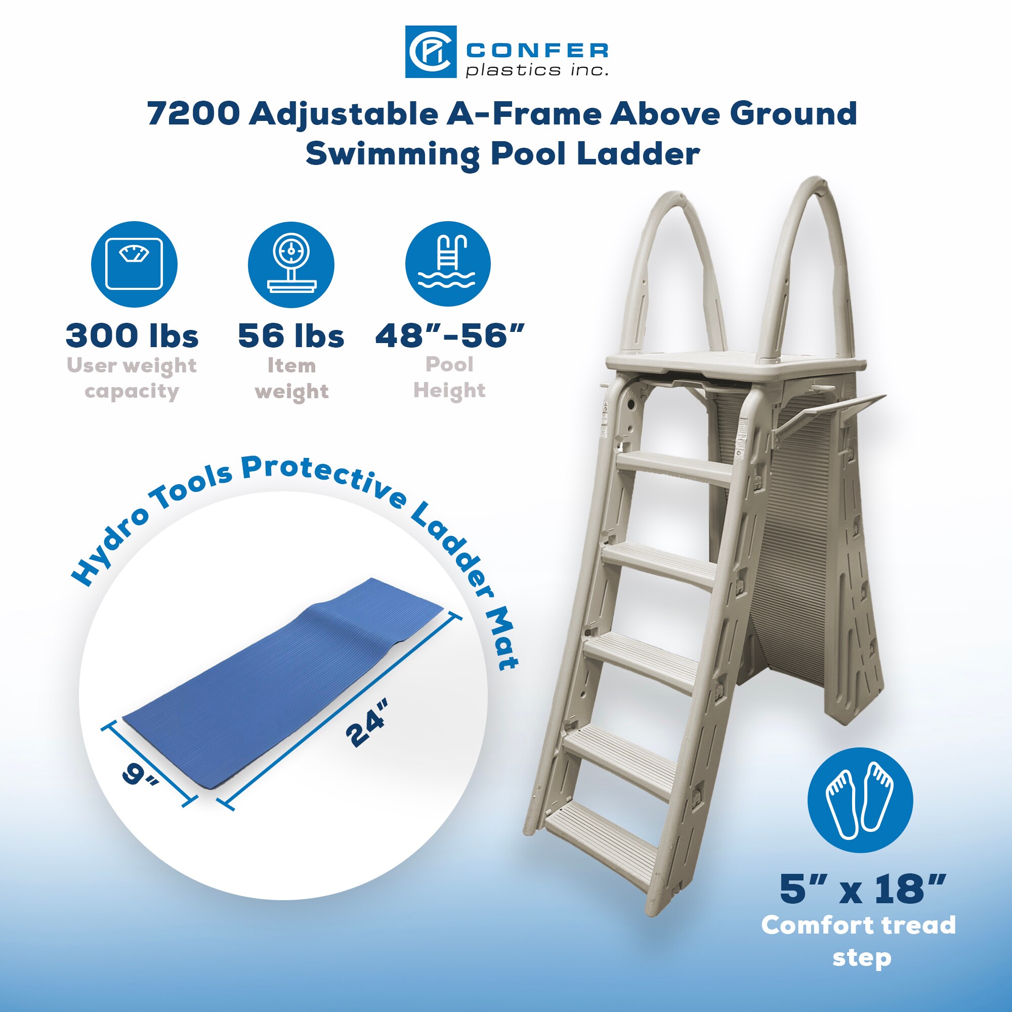 Confer 43738 Above-Ground-Pool-Lad-Steps - View #2