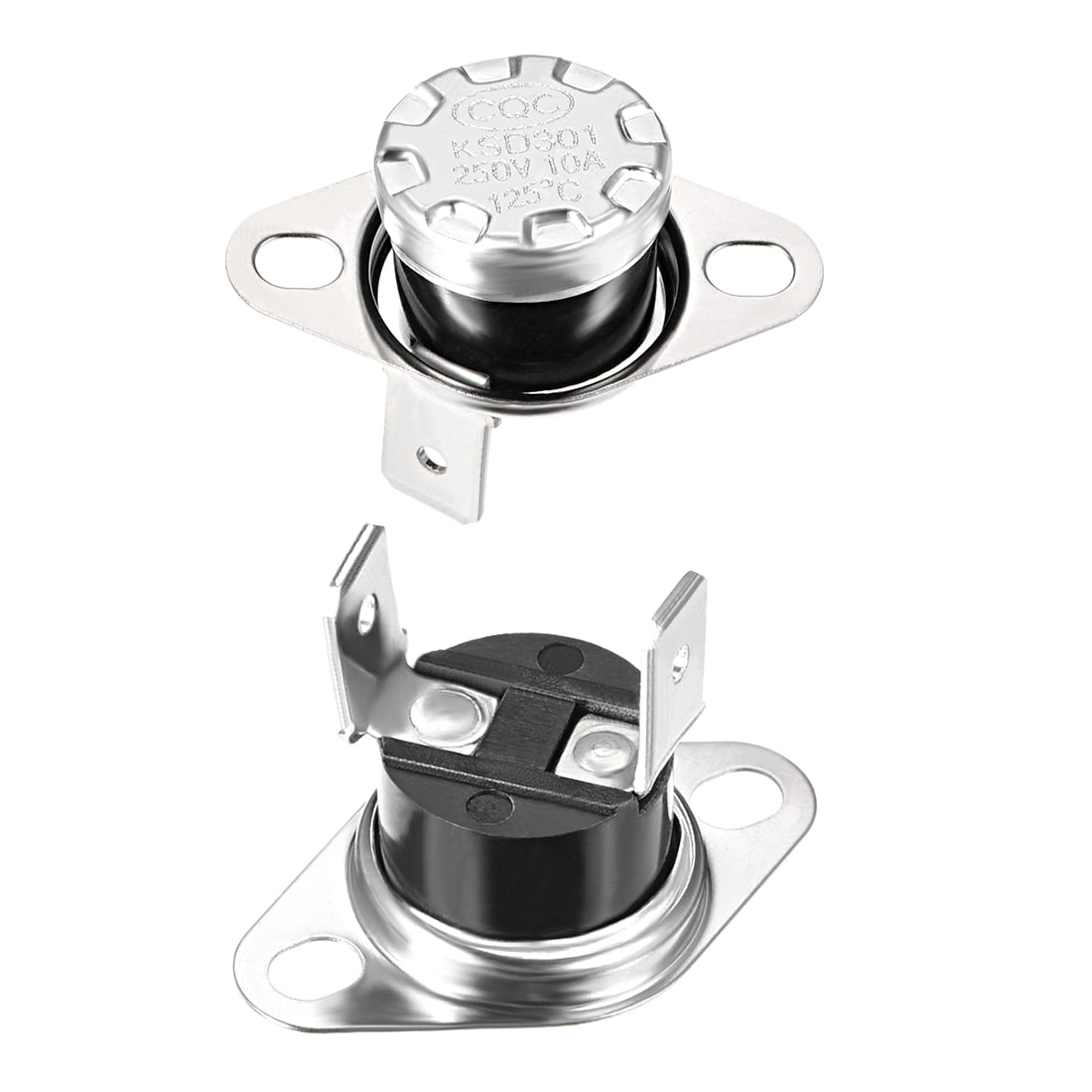 Unique Bargains KSD301 Thermostat 125C/257F 10A N.C Adjust Snap Disc Temperature Switch for Microwave Oven Coffee Maker 2pcs Bakelite Material #S26042400UX1823