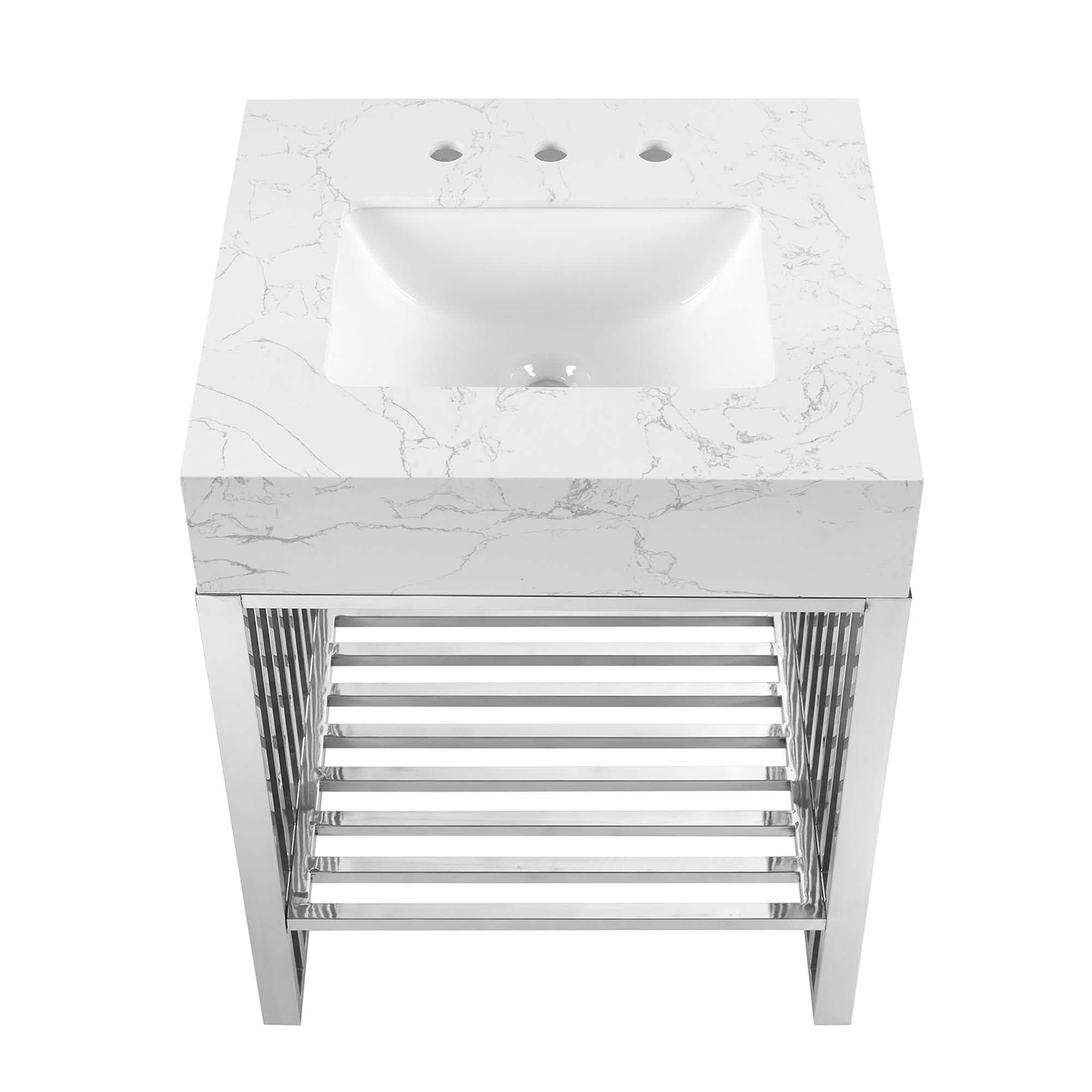Modway EEI-6103-WHI-SLV Bath-Vanity-Combo - View #7