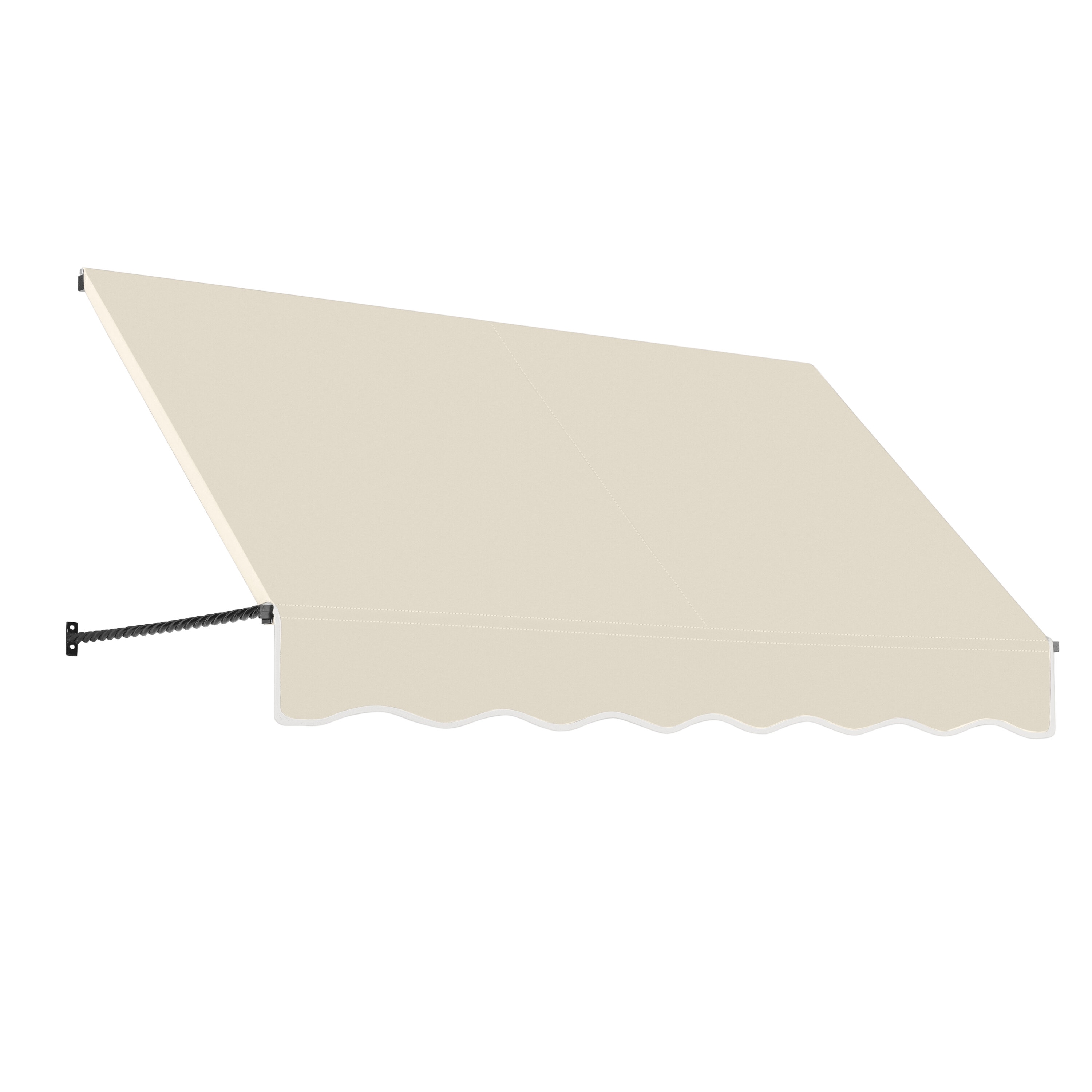 Awntech SANT32-L-10L Santa Fe 124.5-in Wide x 24-in Projection x 44-in Height Fabric Linen Solid Fixed Window/Door Awning