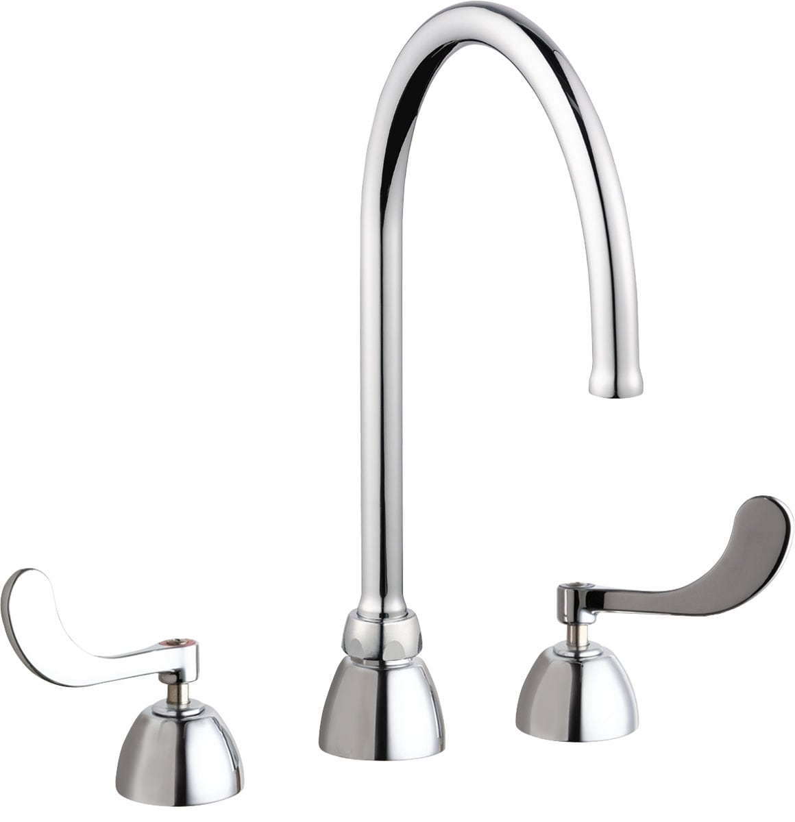 Chicago Faucets  786GN8FCAB Commercial Grade High Arch Kitchen Faucet with Wrist Blade Handles  8 Inch Faucet Centers