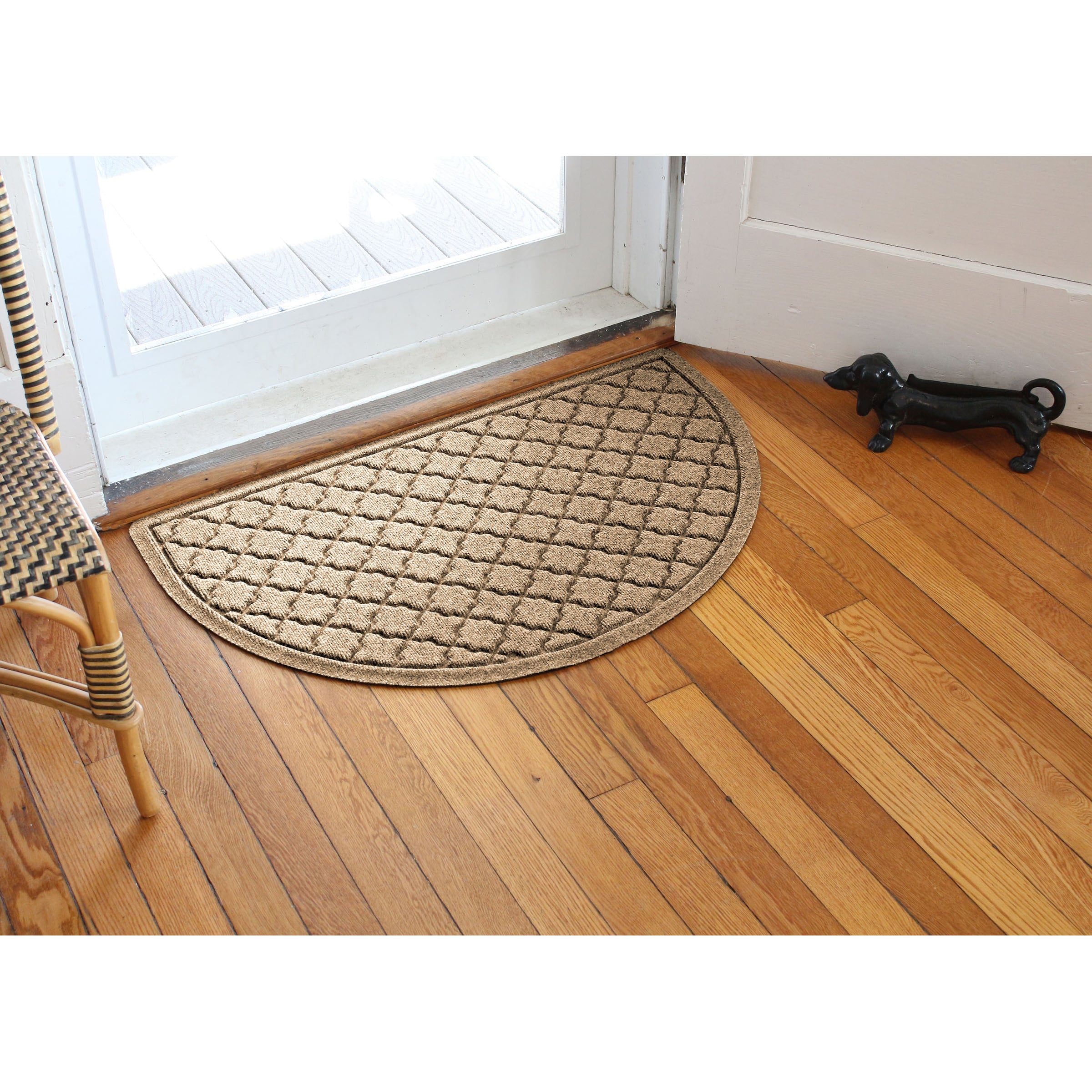 Camel Half Round Indoor Outdoor Doormat 24" x 39"