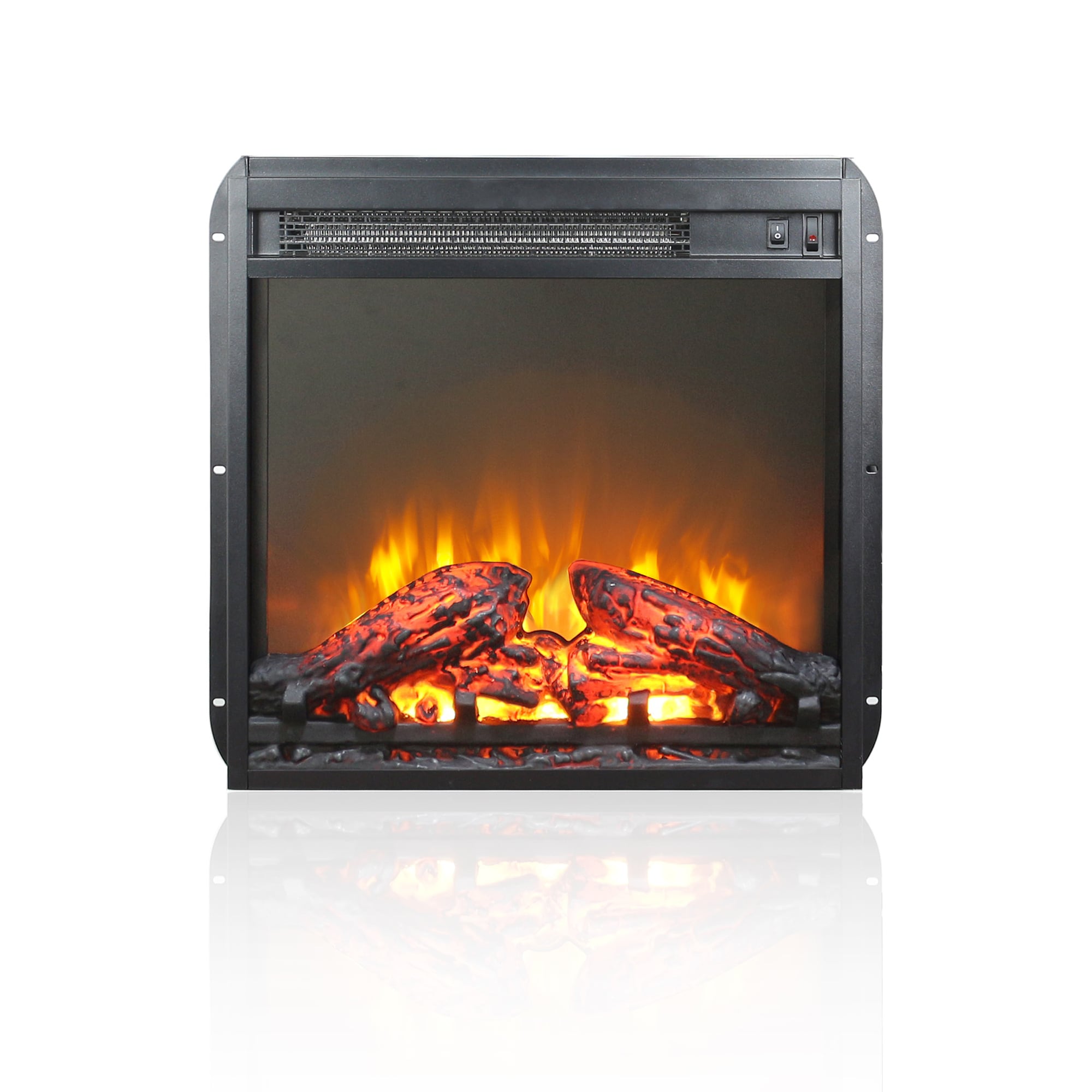 SINOFURN SYC070034BK 18-Inches Black For TV Stand Electric Fireplace Insert