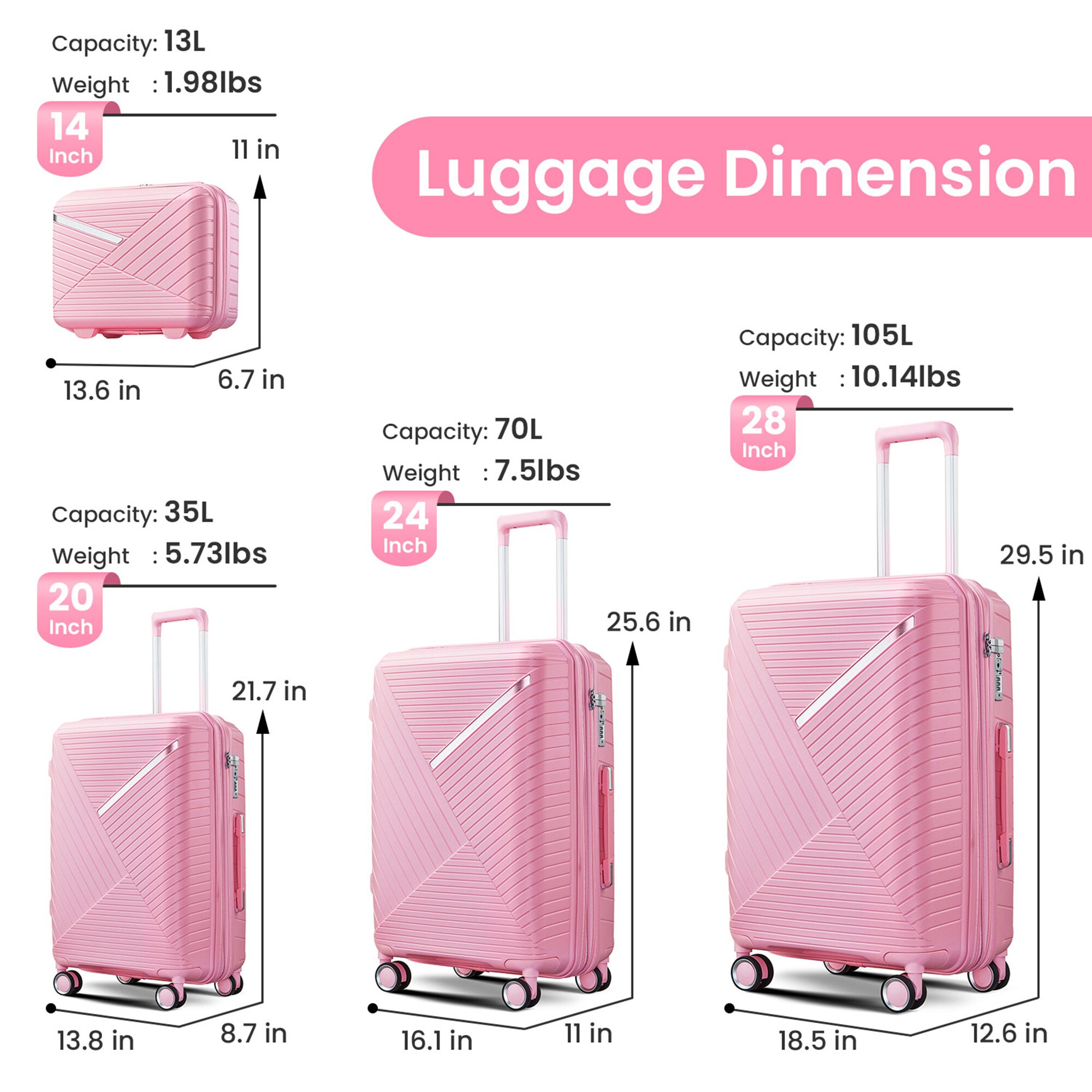 SINOFURN SYD9200001PK Luggage-And-Luggage-Sets - View #6