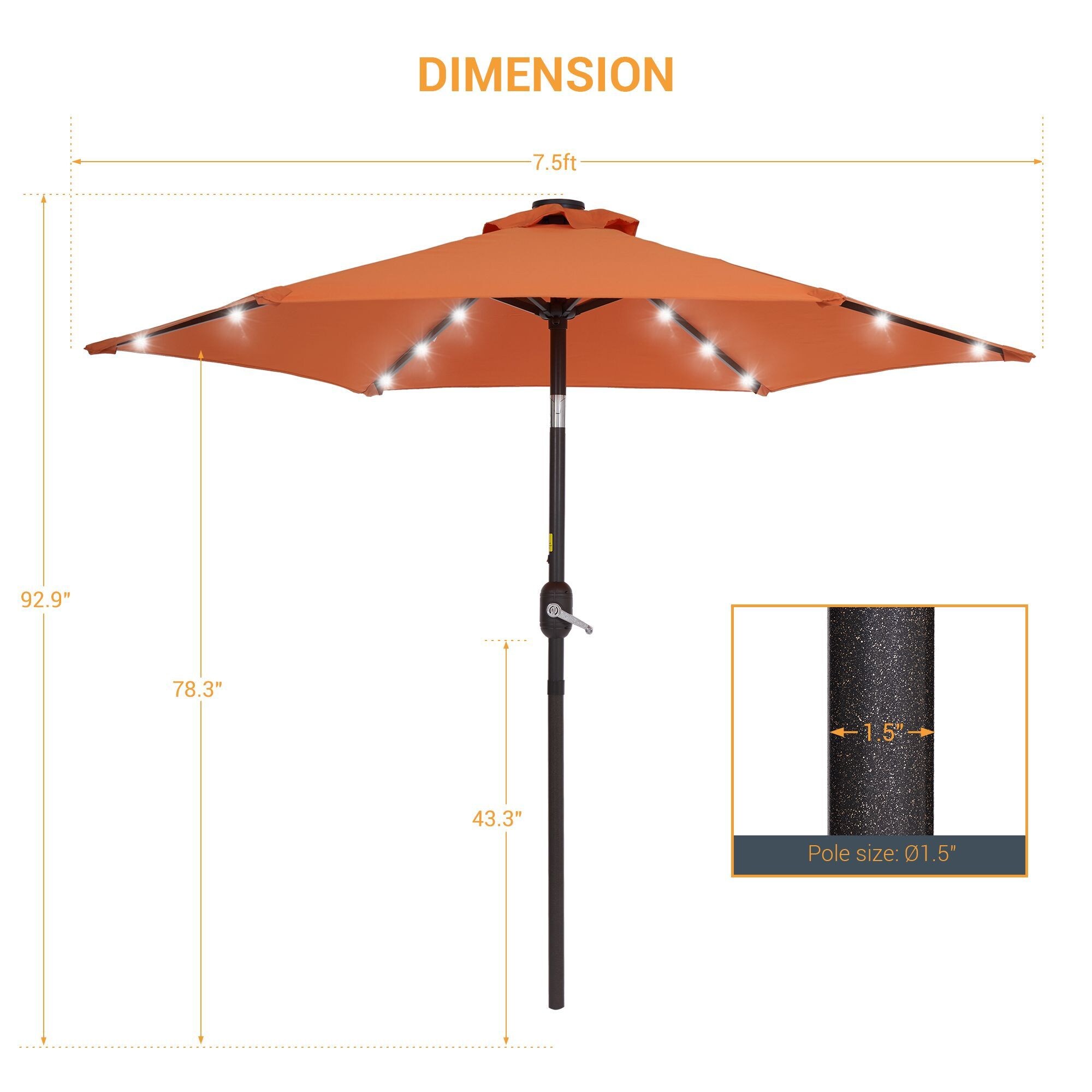 Sonkuki SD-LED90OY Umbrellas-2 - View #2