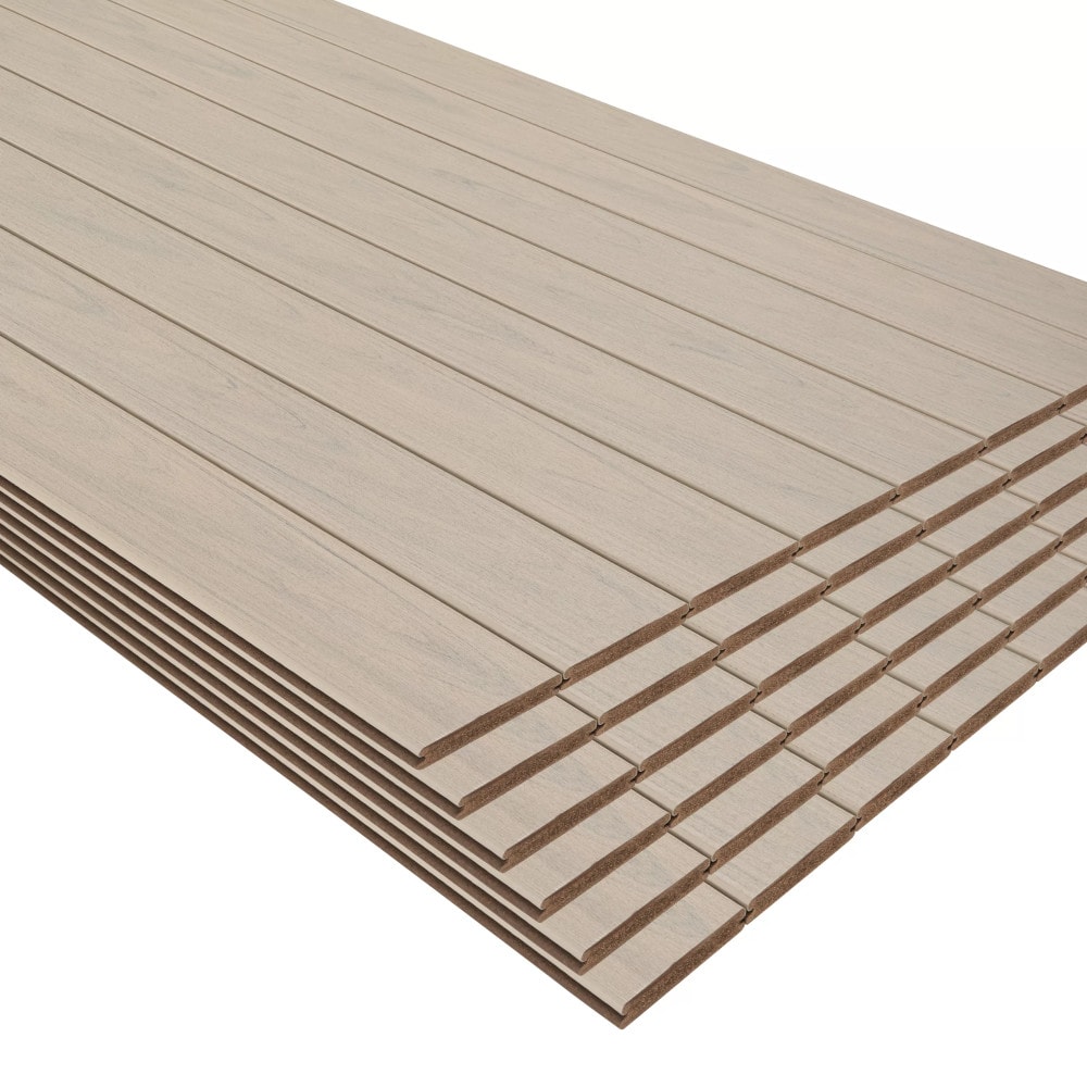 Trex SF010620TLG48 Transcend Lineage 1-in x 6-in x 20-ft Salt Flat Grooved Composite Deck board 48 -Pack